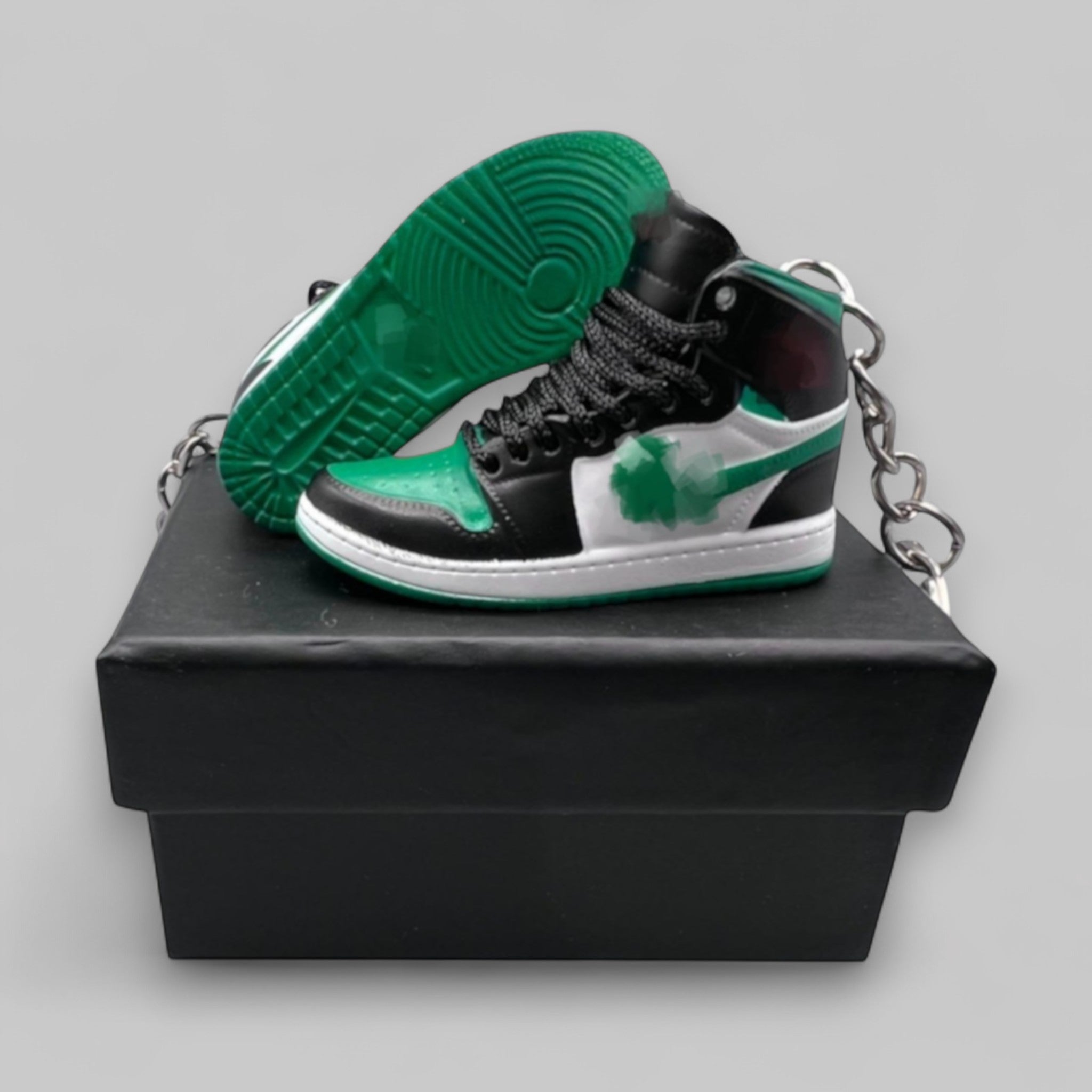 1:6 Scale Mini Sneaker – Doll Wear or Keychain - "Mid Green Toe"