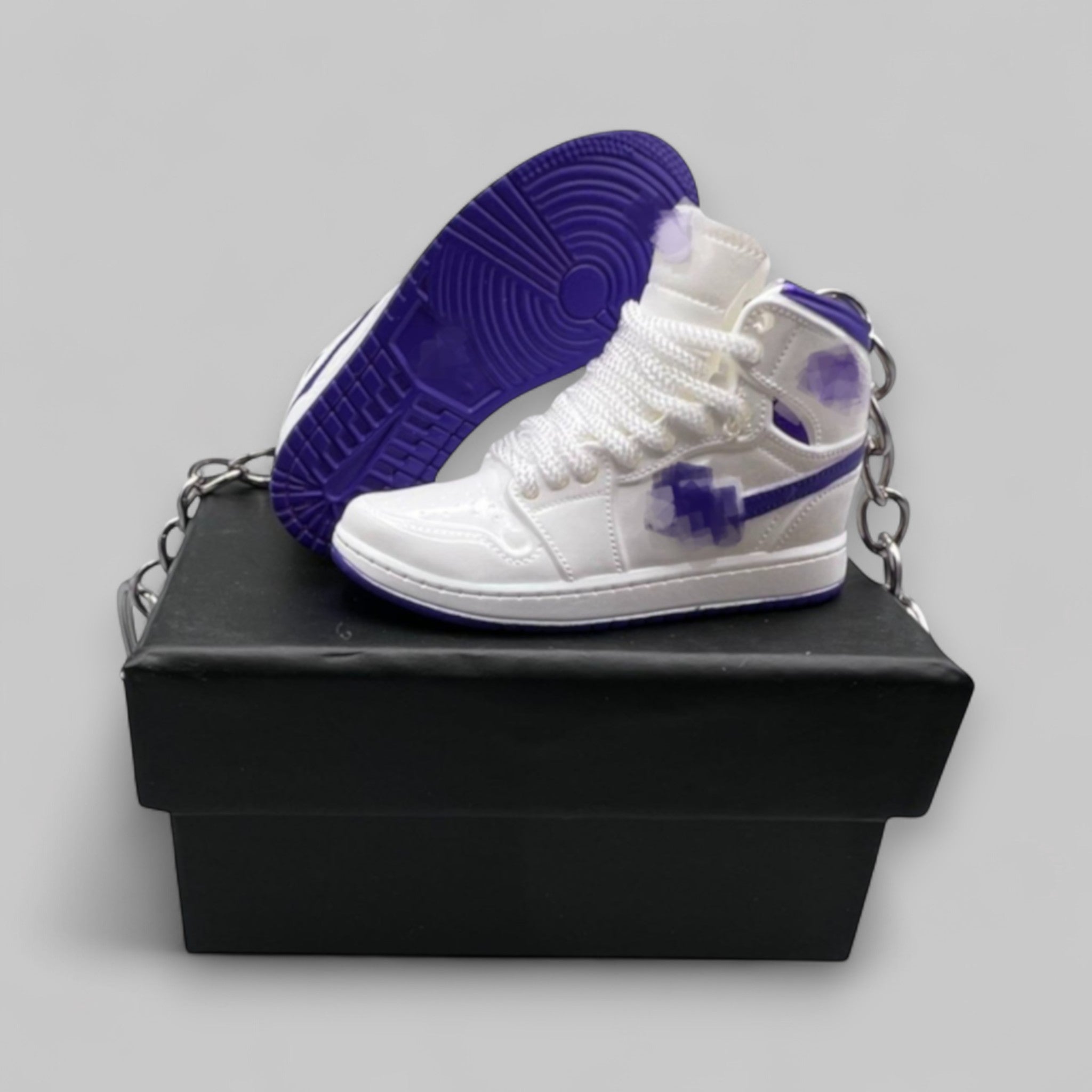 1:6 Scale Mini Sneaker – Doll Wear or Keychain - "Court Purple"