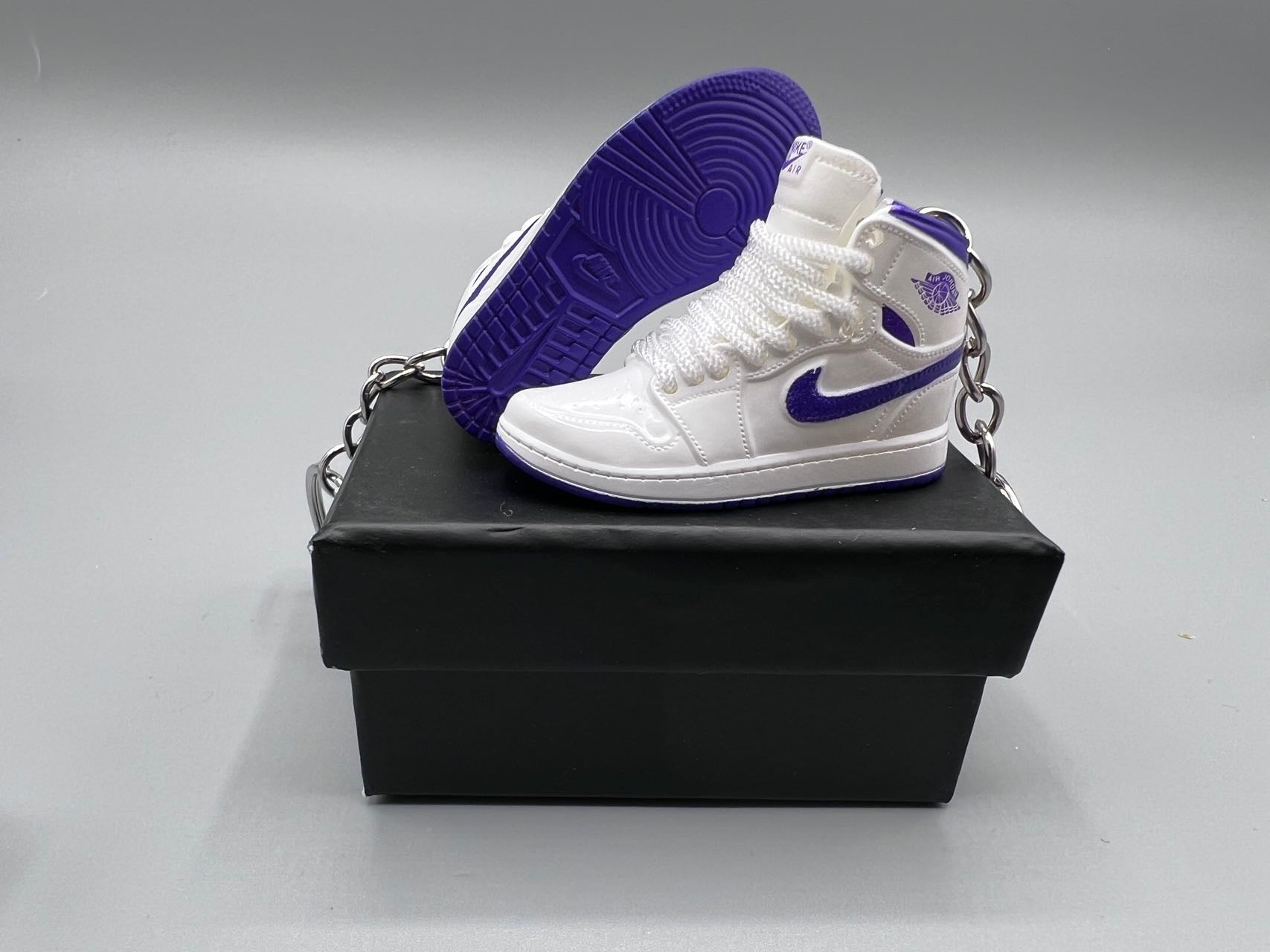1:6 Scale Mini Sneaker – Doll Wear or Keychain - "Court Purple"