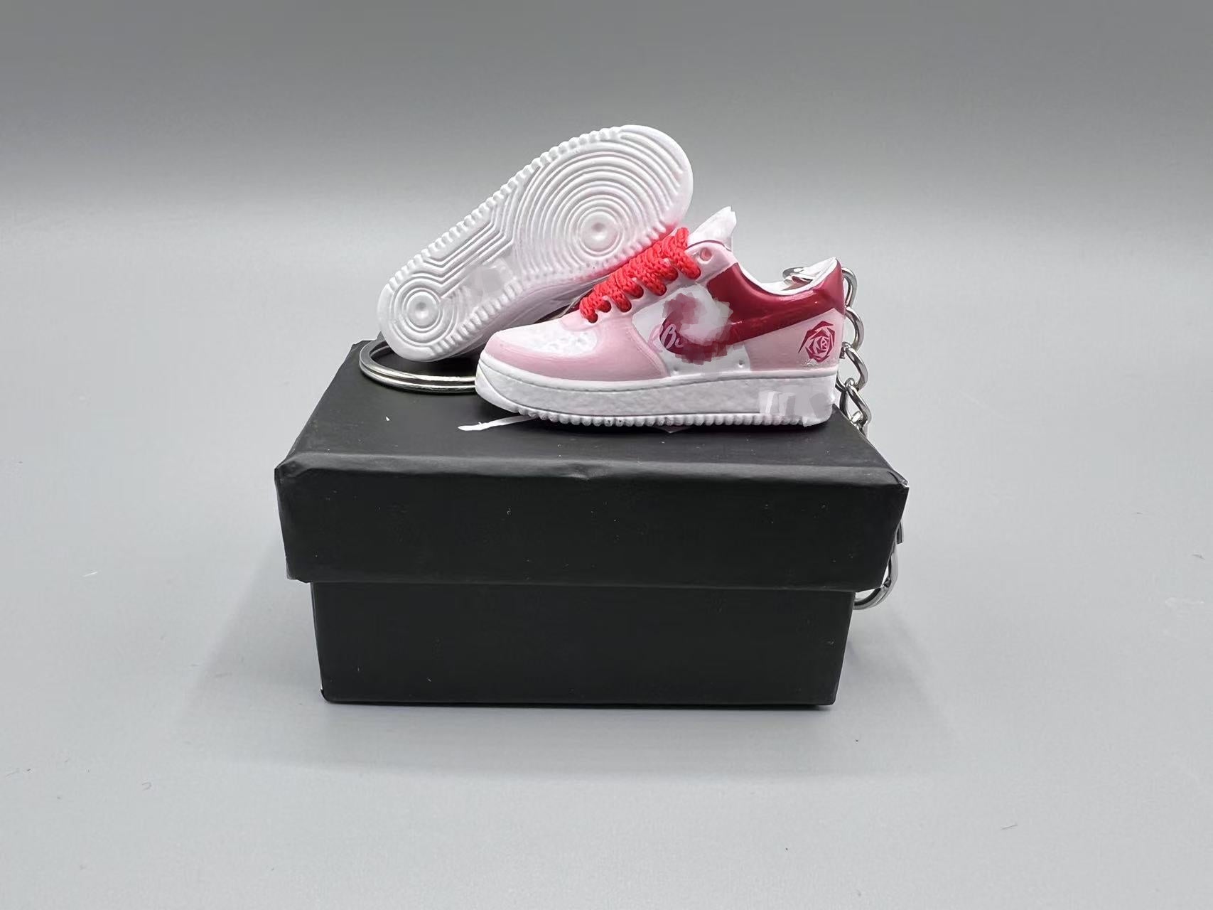 1:6 Scale Mini Sneaker – Doll Wear or Keychain - "Rose Valentine's Day"