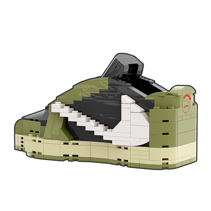 "Travis Scott Olive" Inspired Air Jordan 1 Bricks / Building Blocks Set
