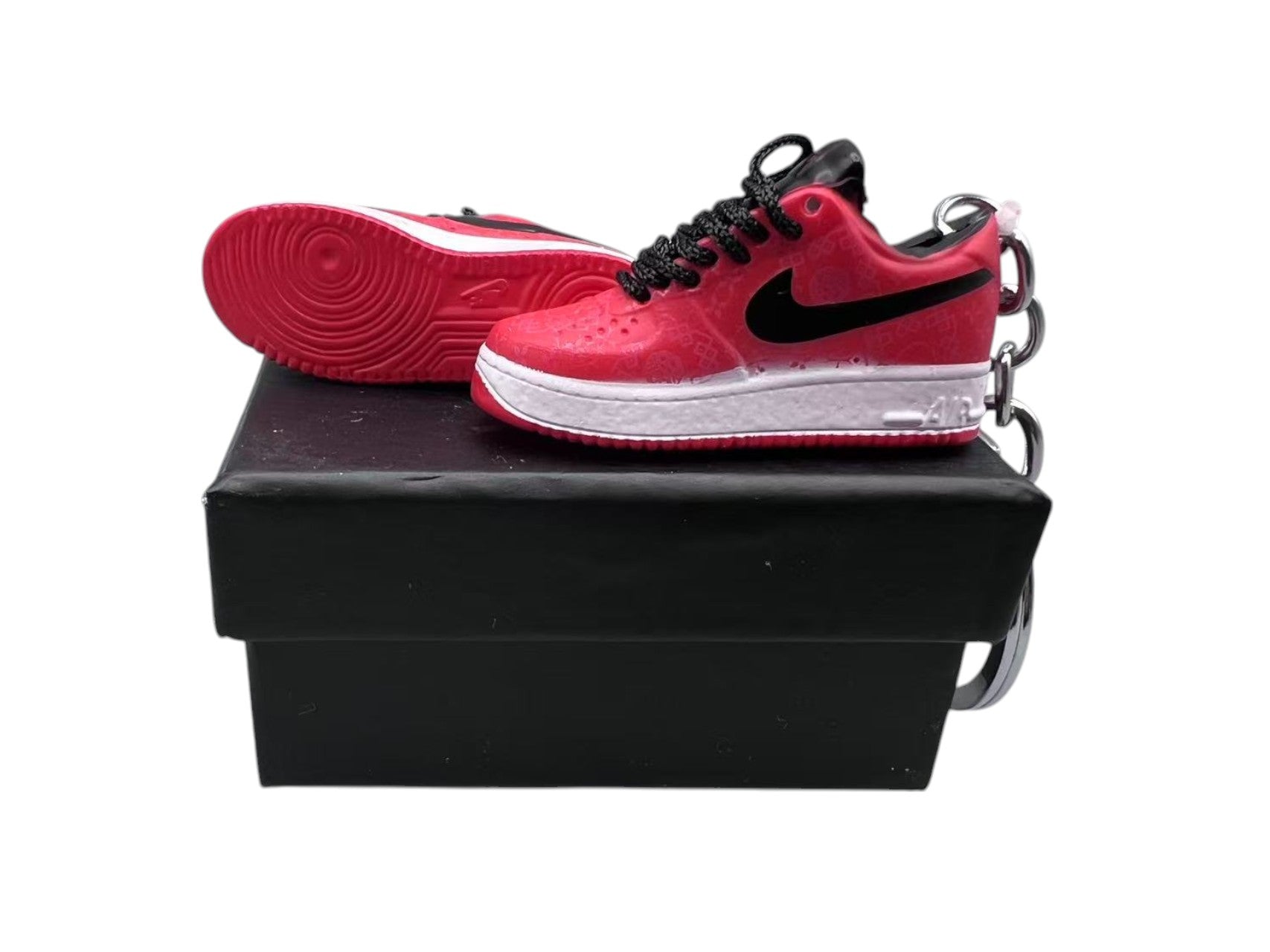 【Clot Red Silk】Air Force 1 Shoe Keychain image 0