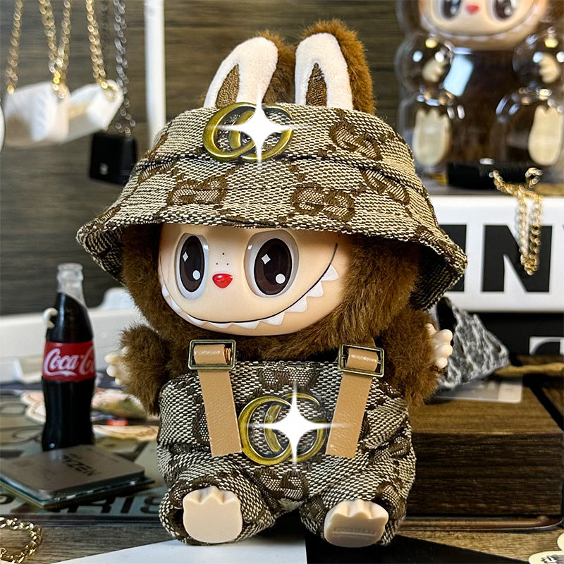 Brown Overall Outfit for Labubu- G. Inspired image 0