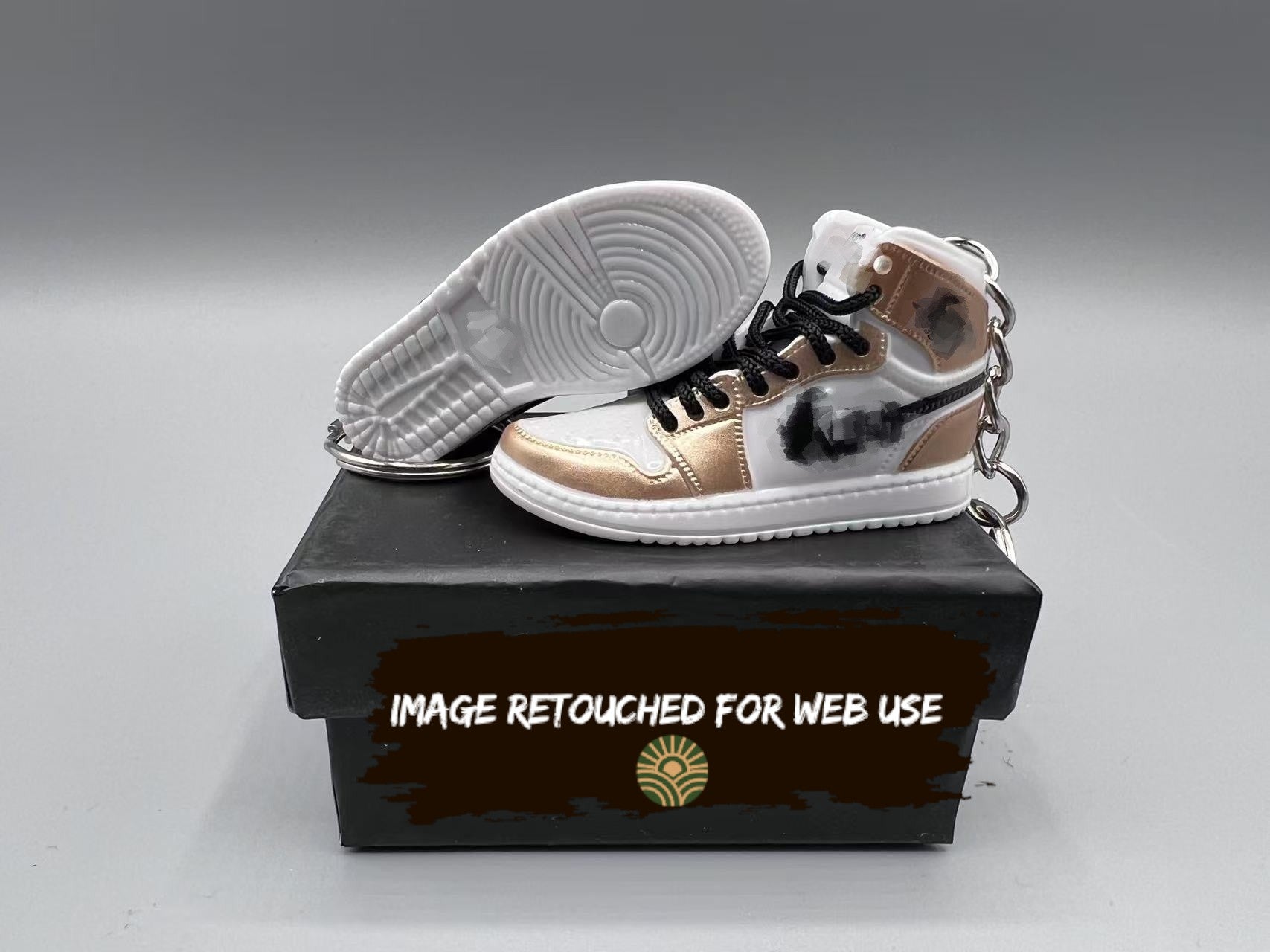 1:6 Scale Mini Sneaker – "Gold/White"