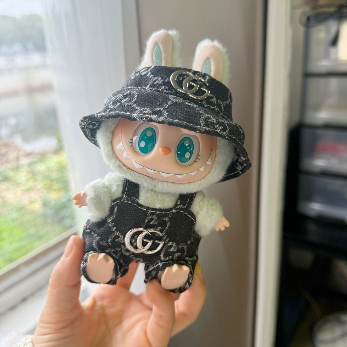 Black Overall Outfit for Labubu
