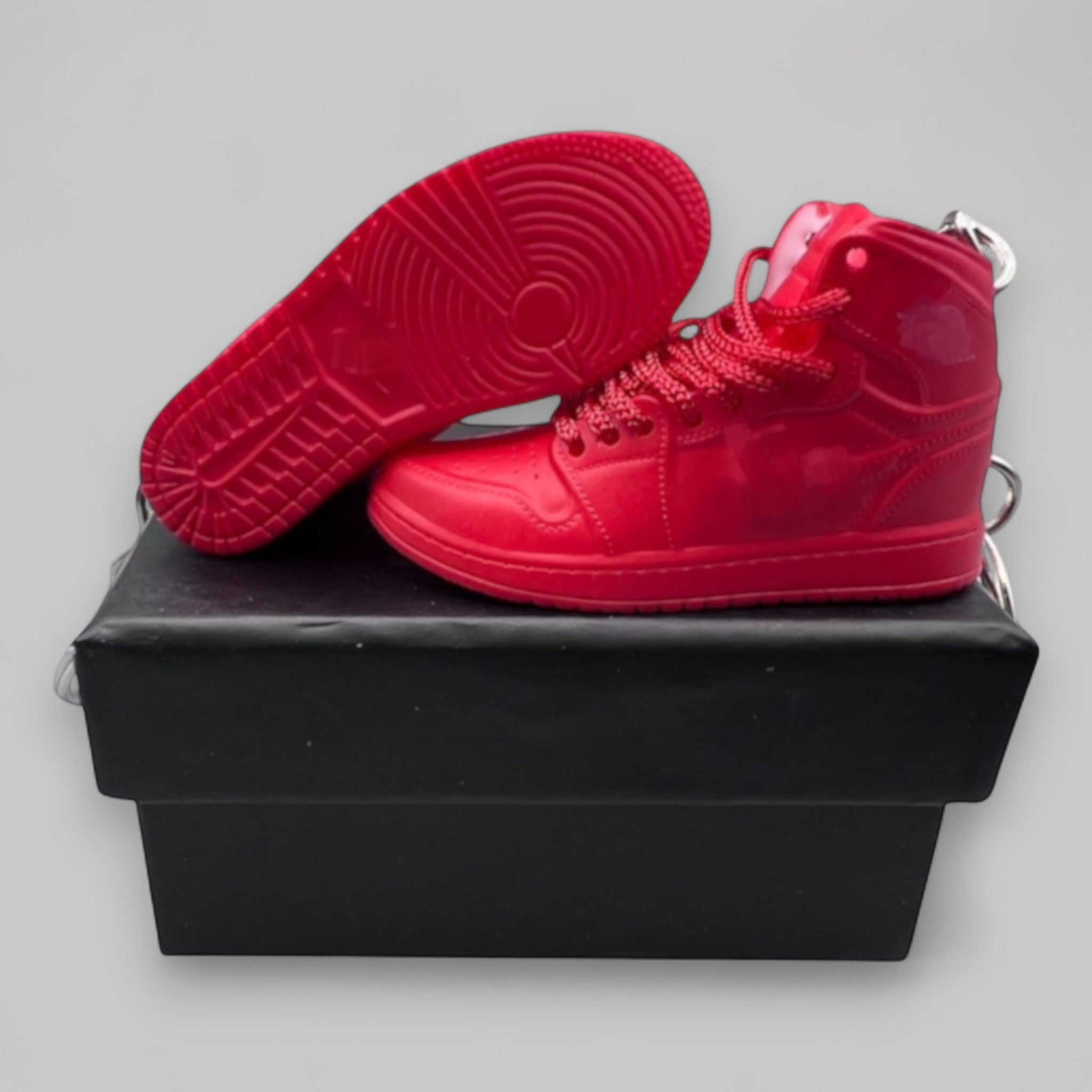 1:6 Scale Mini Sneaker – Doll Wear or Keychain - "Red Suede"