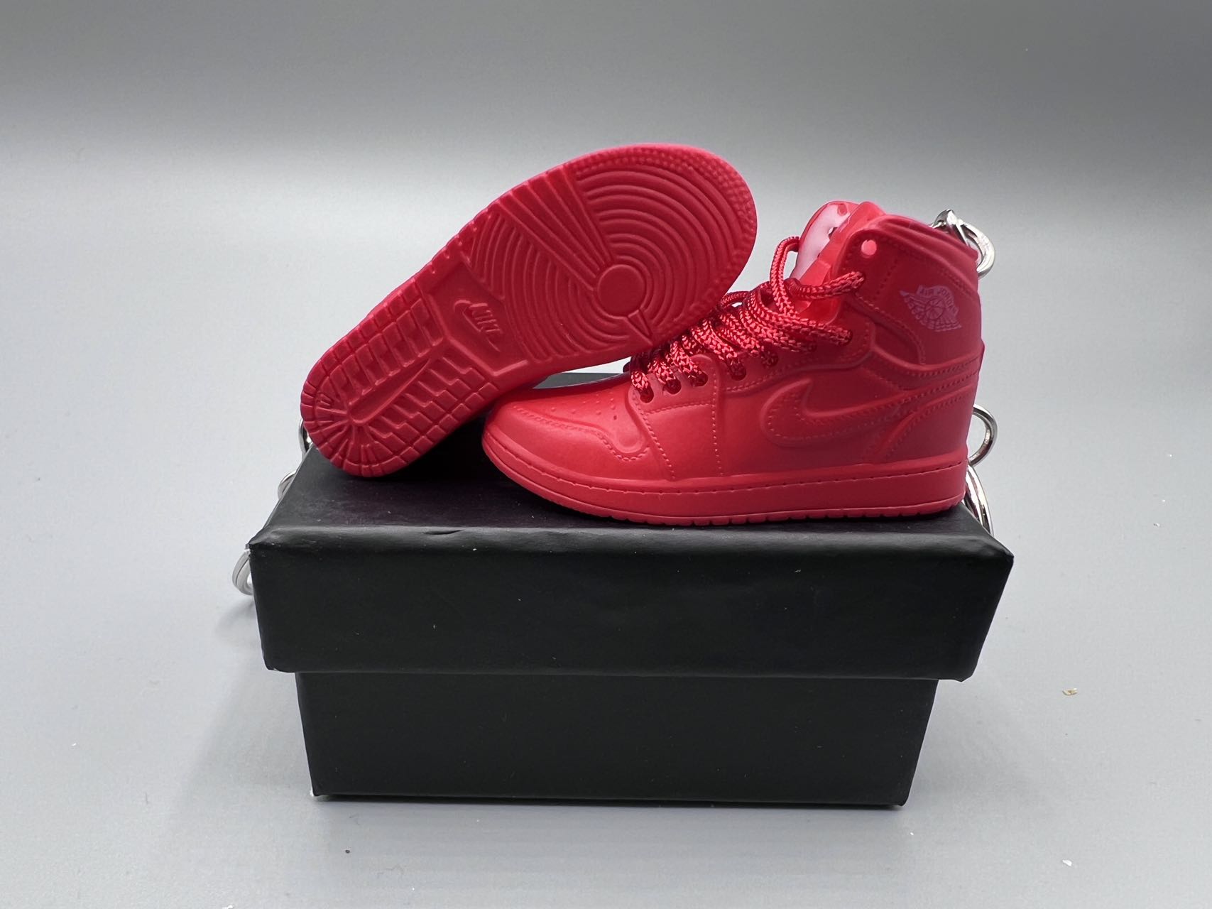 1:6 Scale Mini Sneaker – Doll Wear or Keychain - "Red Suede"