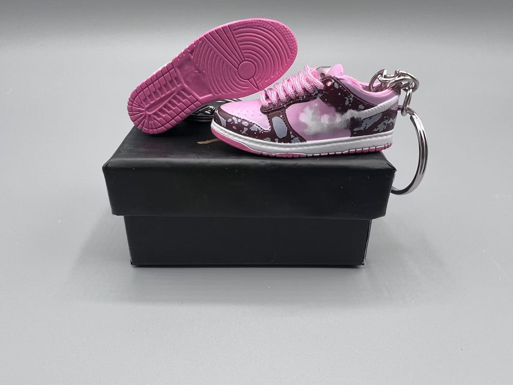 1:6 Scale Mini Sneaker – "Brown/Pink Splatter"