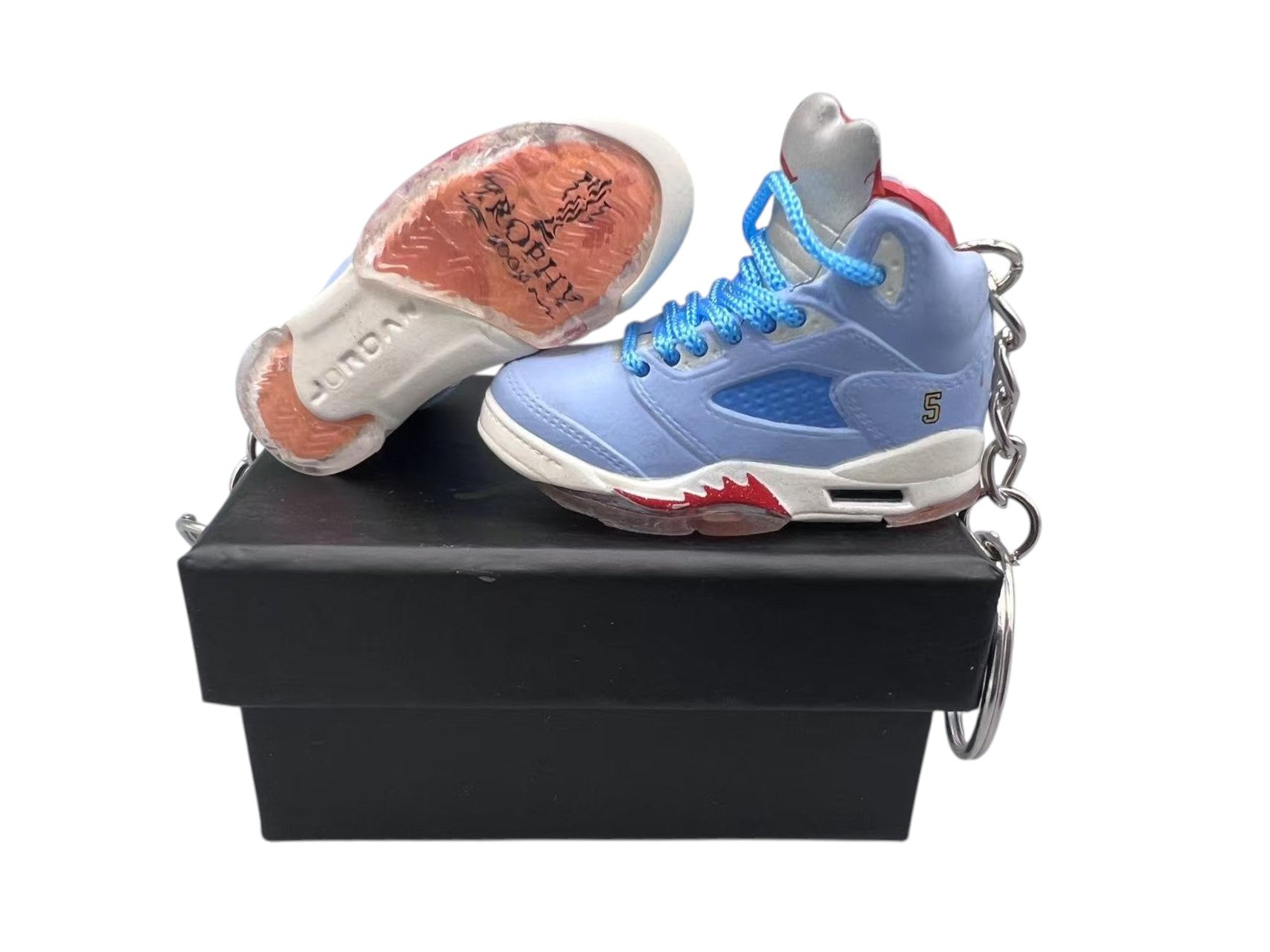 【Trophy Room Ice Blue】Air Jordan 5 Shoe Keychain image 0