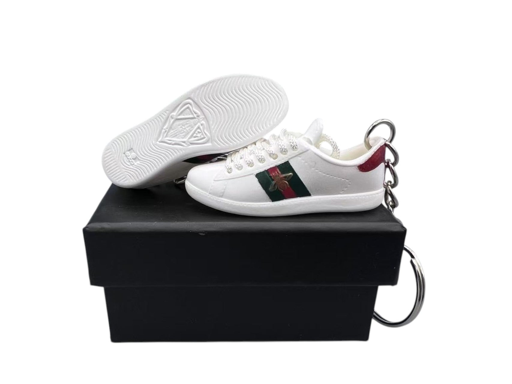 【White Embroidered】G. Inspired Shoe Keychain image 0