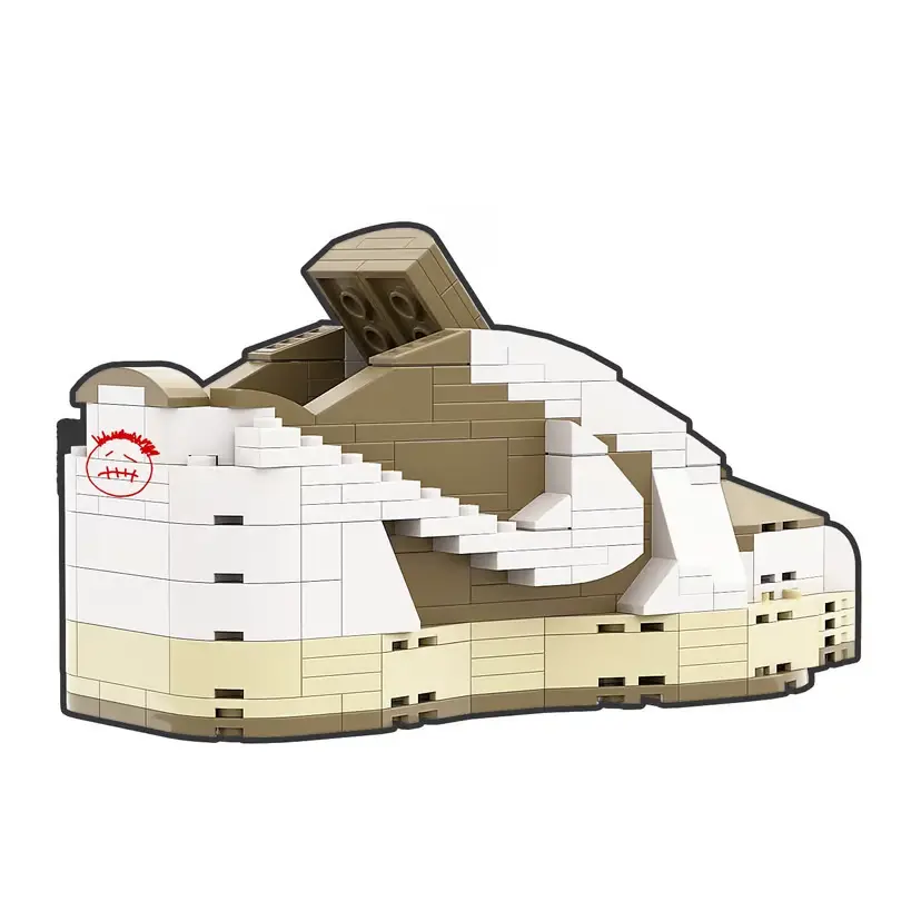 "Travis Scott Reverse Mocha" Inspired Air Jordan 1 Bricks / Building Blocks Set