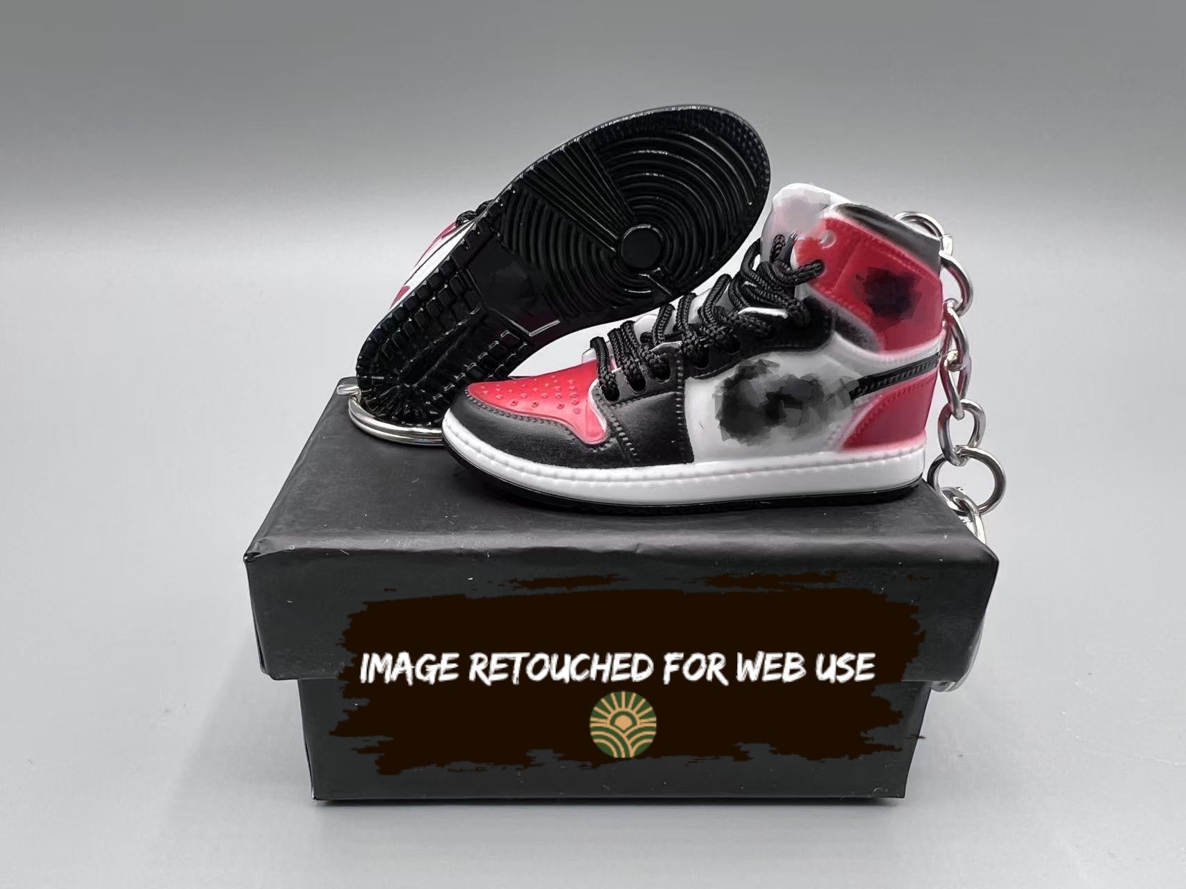 1:6 Scale Mini Sneaker – "Red Toe/Black"