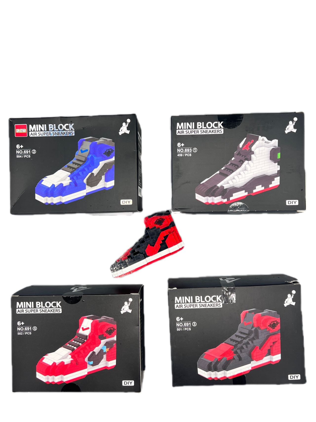 Mini Sneaker Building Blocks With Matching Shoe Keychain image 0