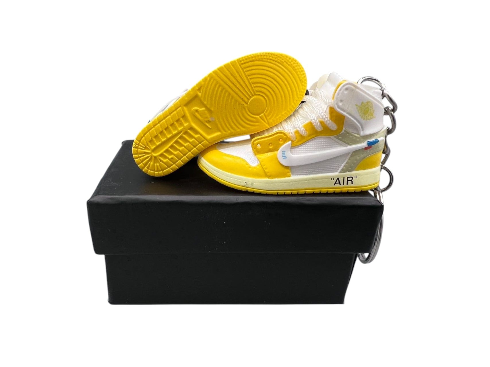 【Canary Yellow】Jordan 1 Off-White Shoe Keychain image 0