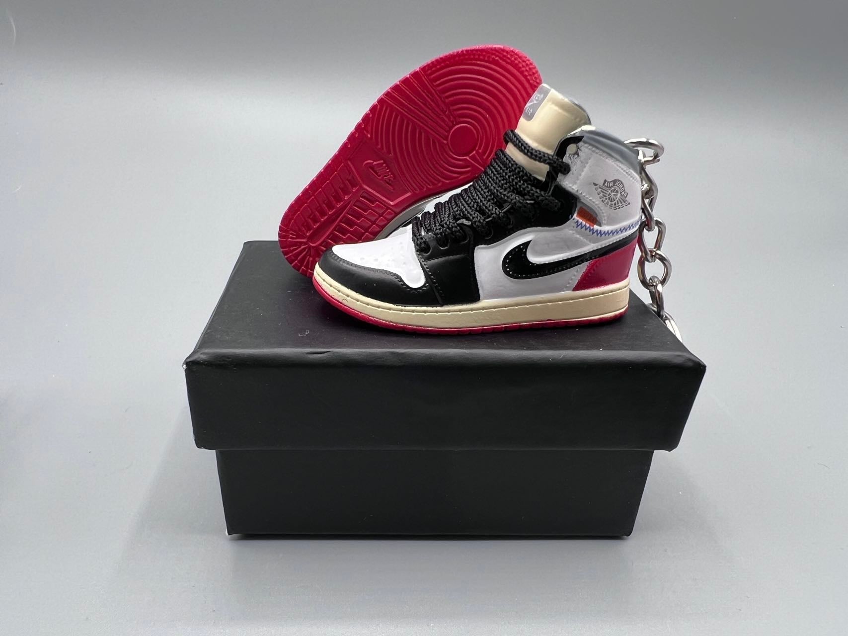 1:6 Scale Mini Sneaker – Doll Wear or Keychain - "Red Black Toe"