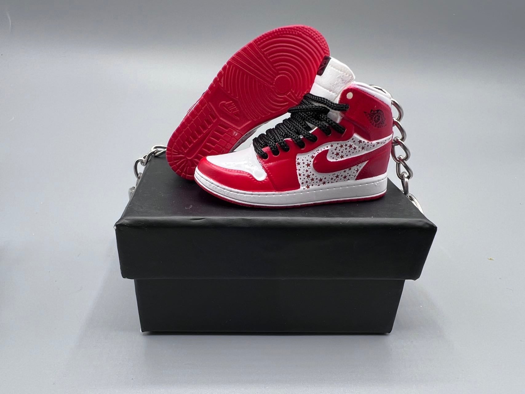 1:6 Scale Mini Sneaker – Doll Wear or Keychain - "Star Varsity Red"
