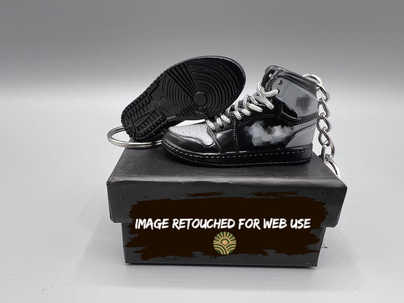 1:6 Scale Mini Sneaker – "Shadow Black/Grey"
