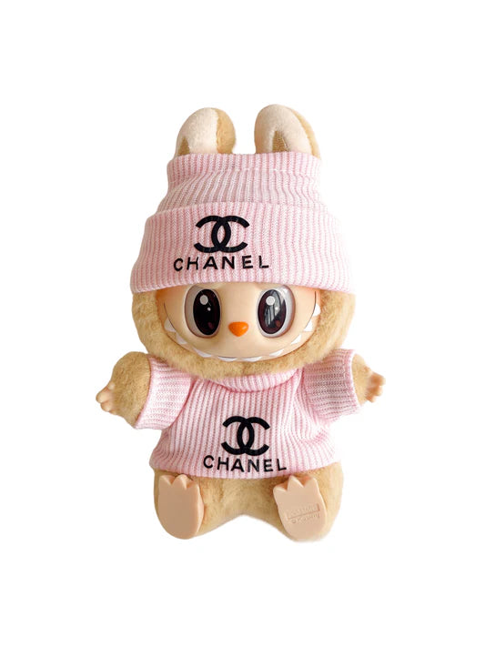 Pink Beanie-Popmart Labubu Clothes