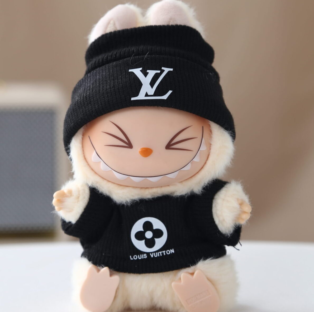 LV Beanie-Popmart  Labubu Clothes