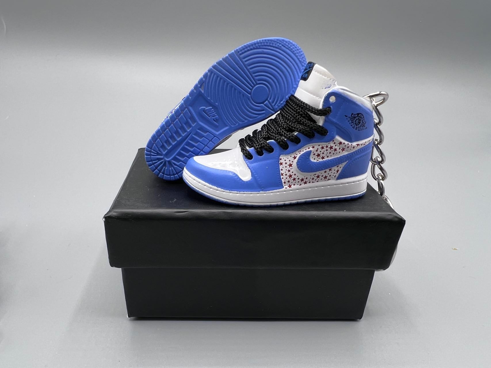 1:6 Scale Mini Sneaker – Doll Wear or Keychain - "Star University Blue"