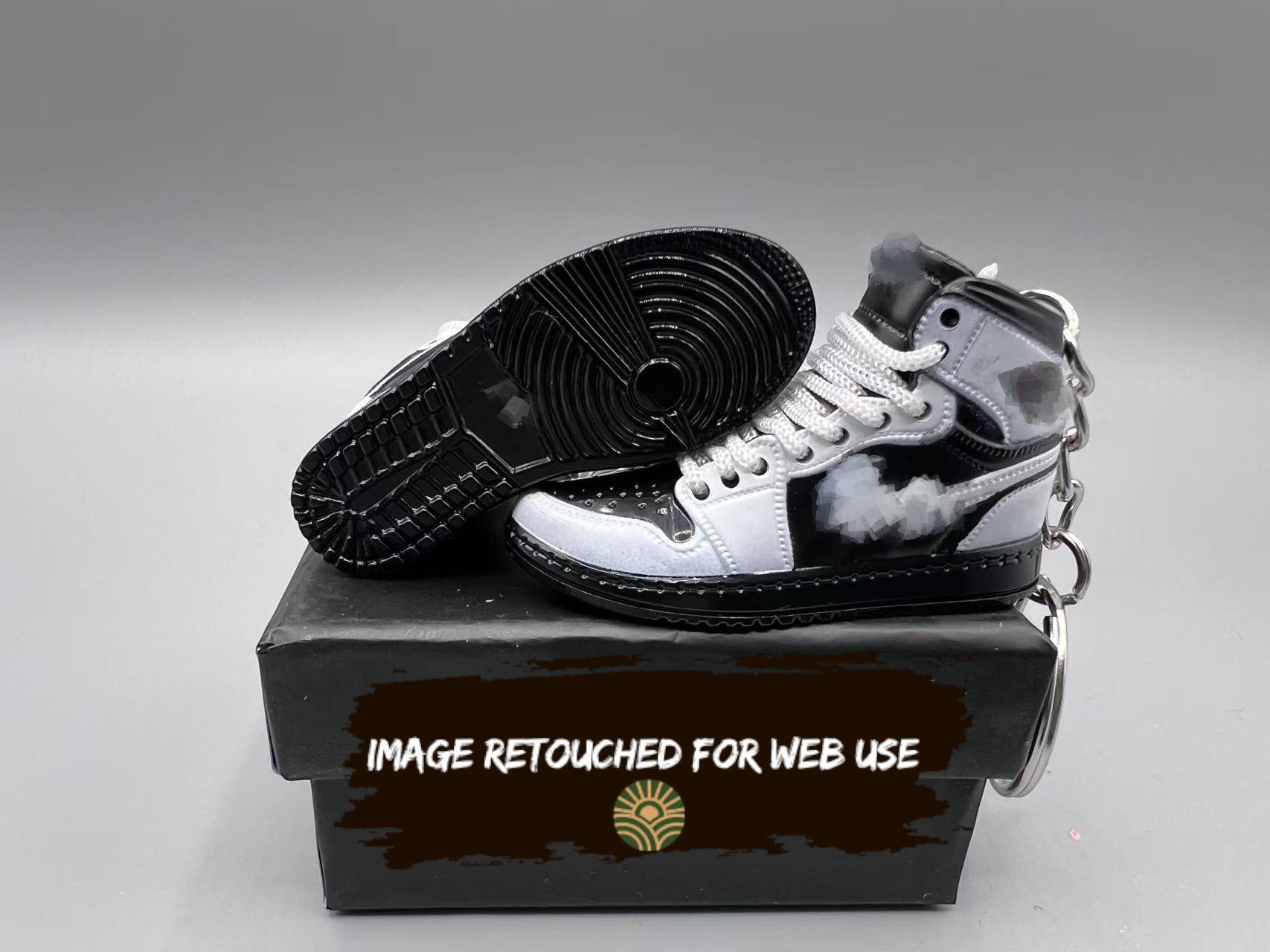 1:6 Scale Mini Sneaker – "Reverse Black/Grey"