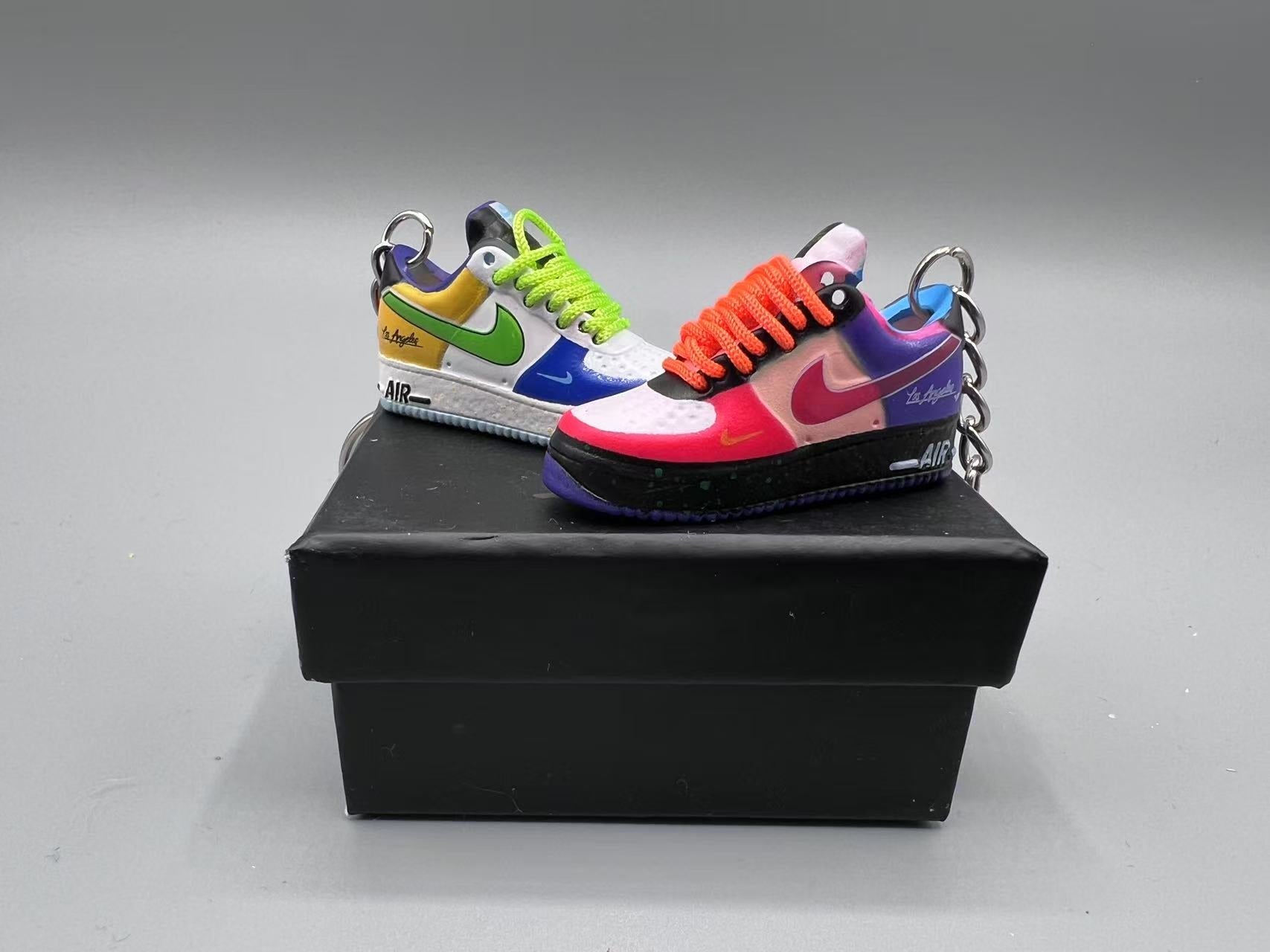 1:6 Scale Mini Sneaker – Doll Wear or Keychain -“WT LA” Multicolor Inspired