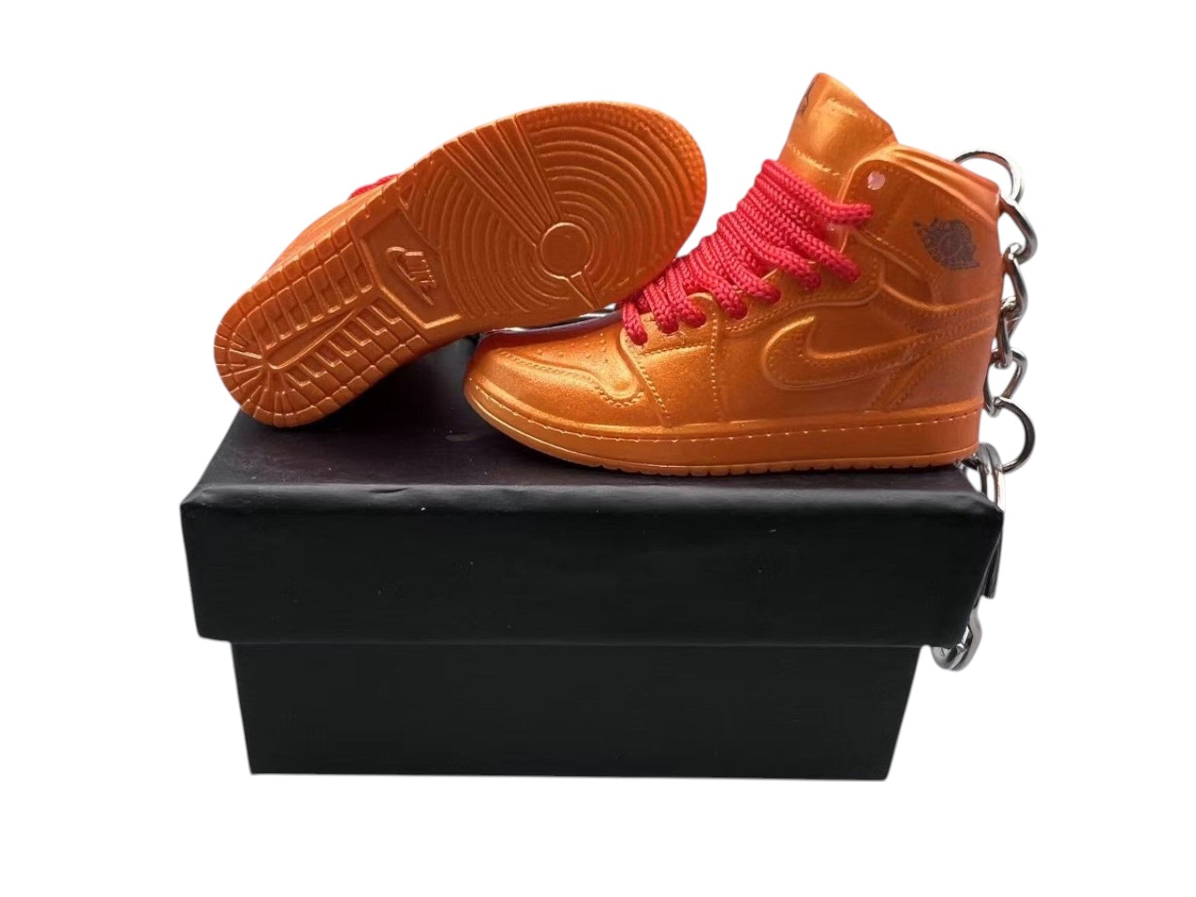 "Gold" AJ1 3D Mini Sneakers-1/6 Scaled Shoes/ Keychains.