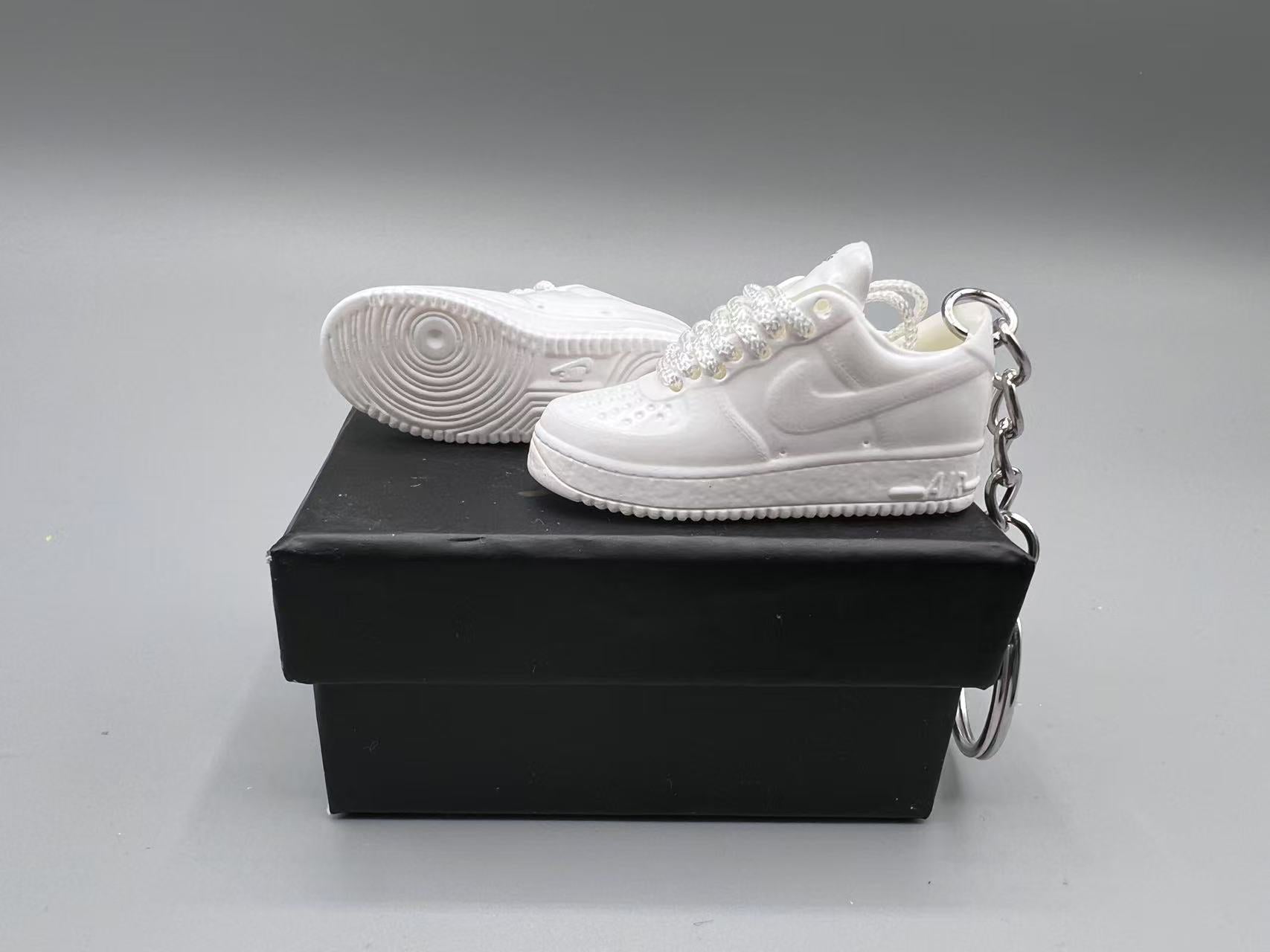 1:6 Scale Mini Sneaker – Doll Wear or Keychain - "Classic All White"