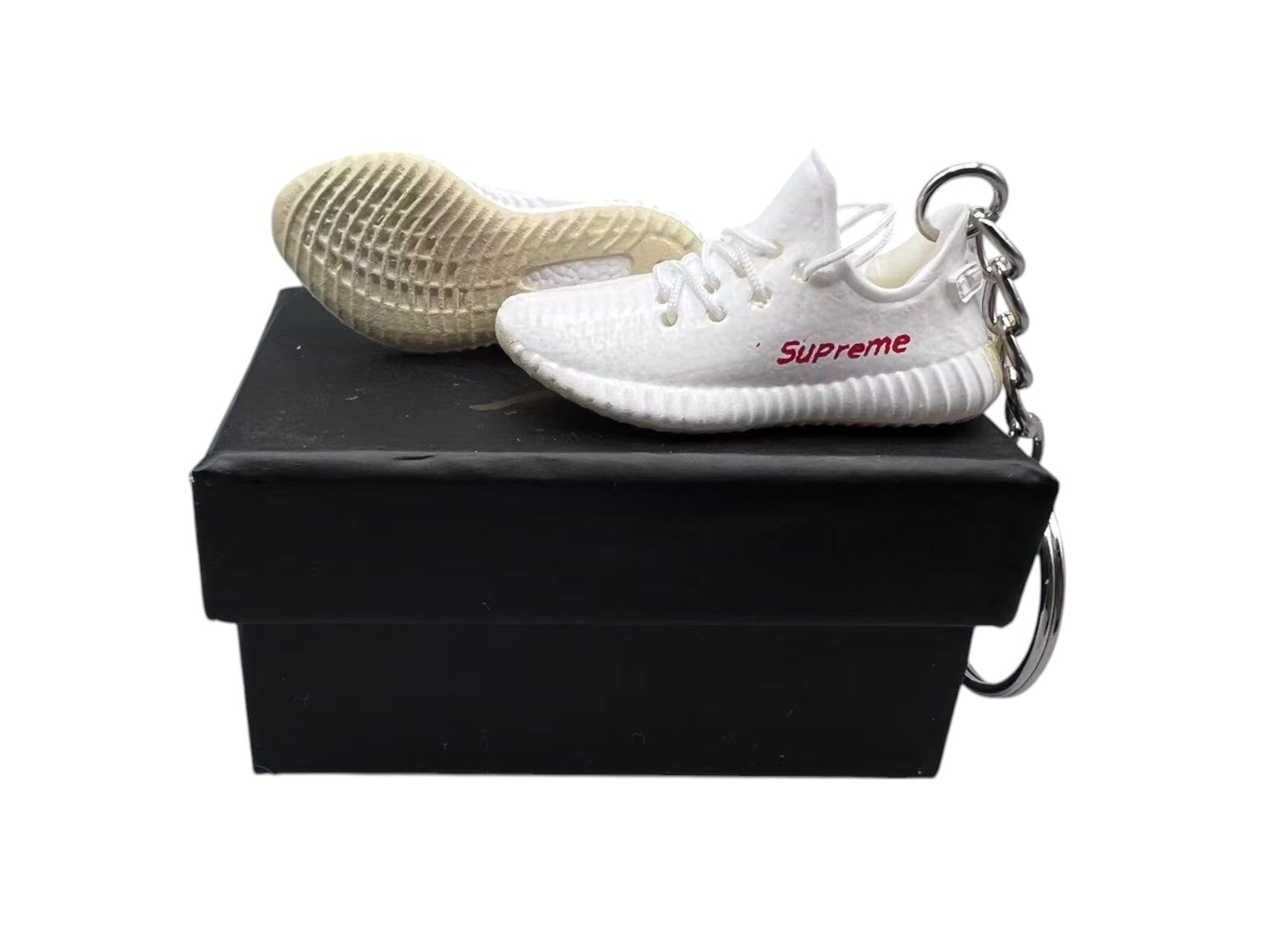 【Supreme White】YZY Shoe Keychain image 0