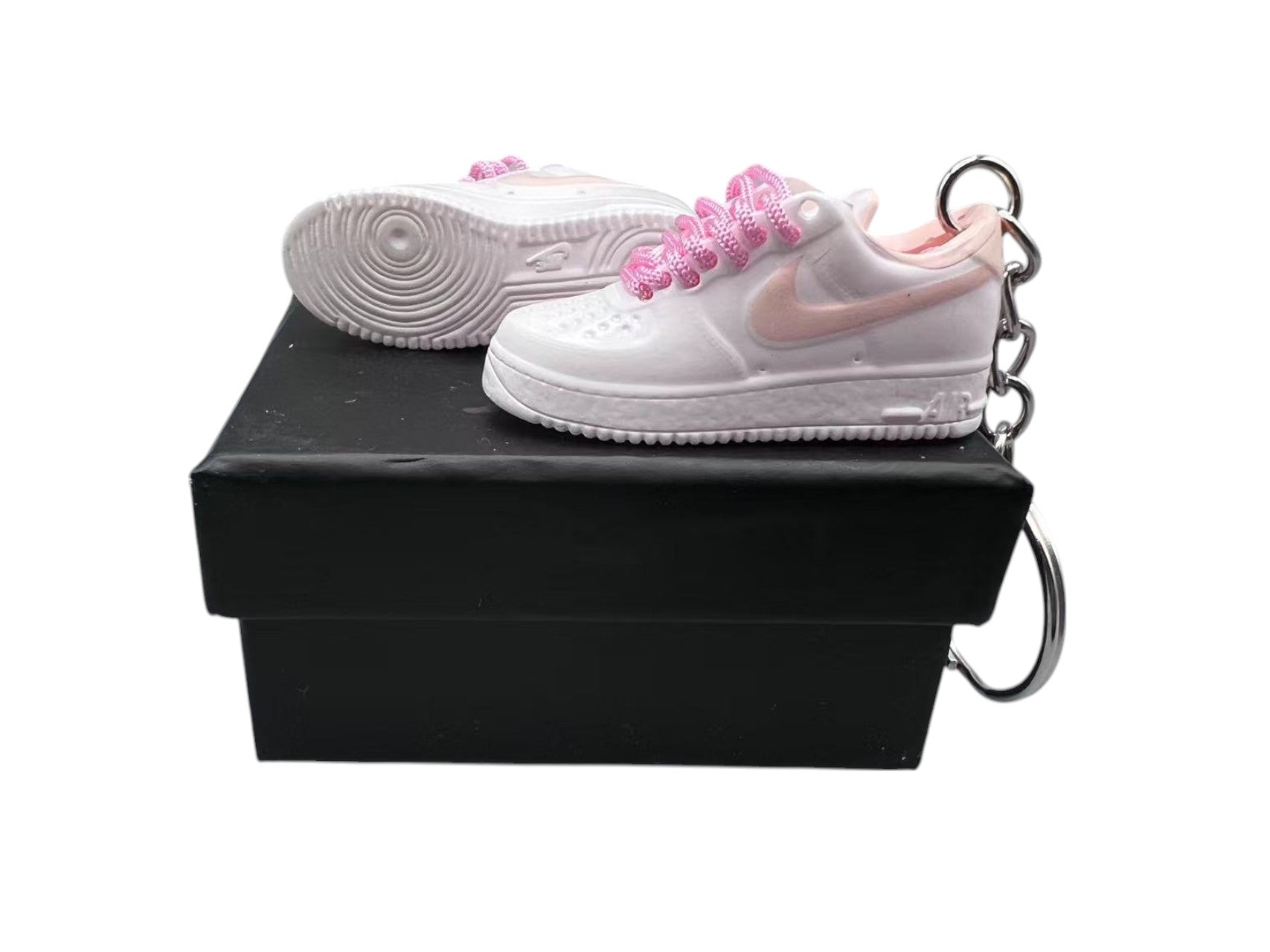 【07 White/Pink Rise】Air Force 1 Shoe Keychain image 0