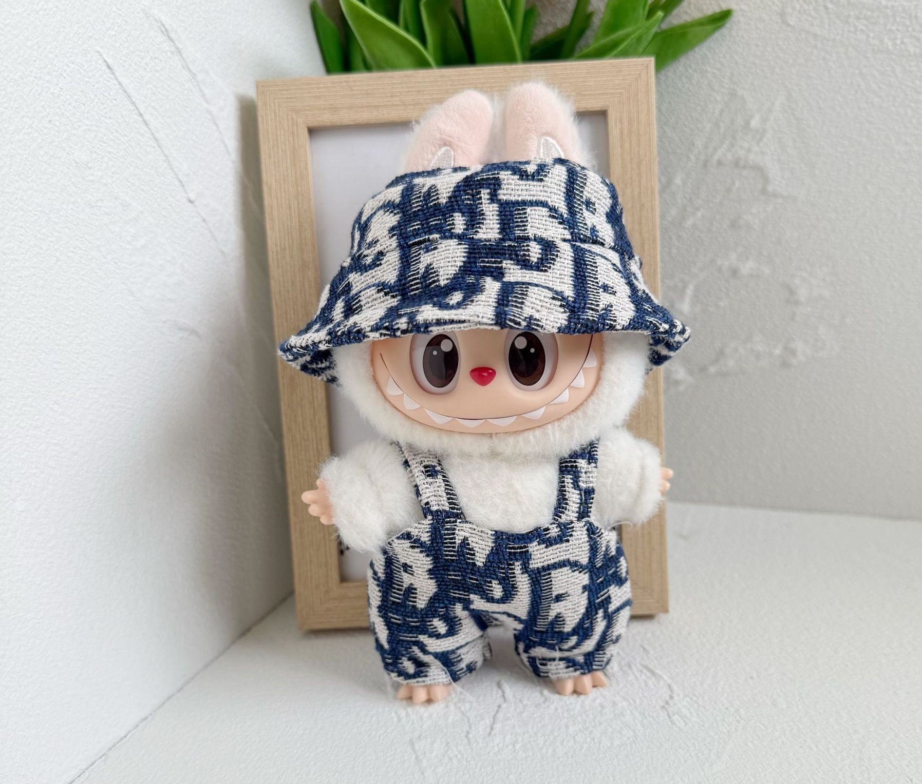 Blue Overall-Popmart Labubu Clothes image 0