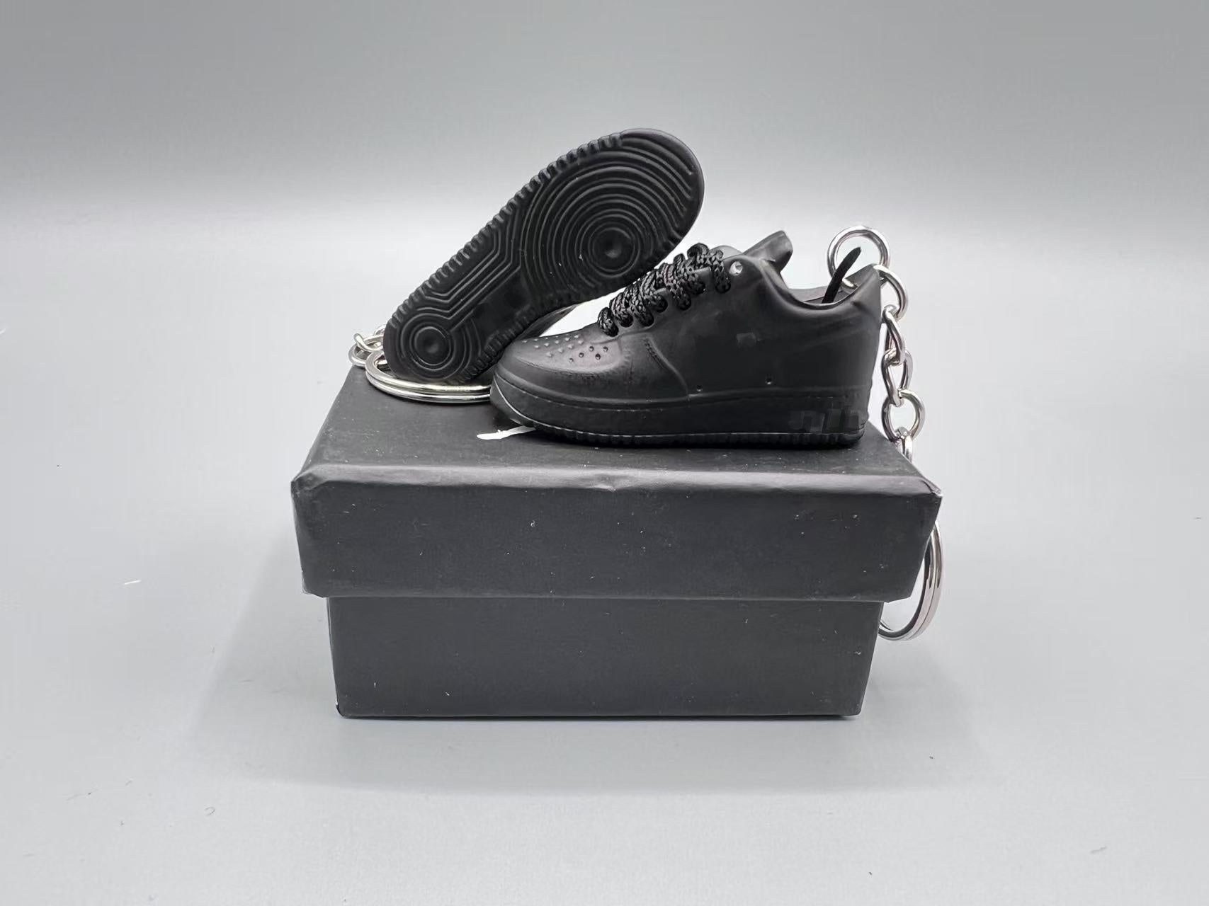 1:6 Scale Mini Sneaker – Doll Wear or Keychain - "Classic All Black"
