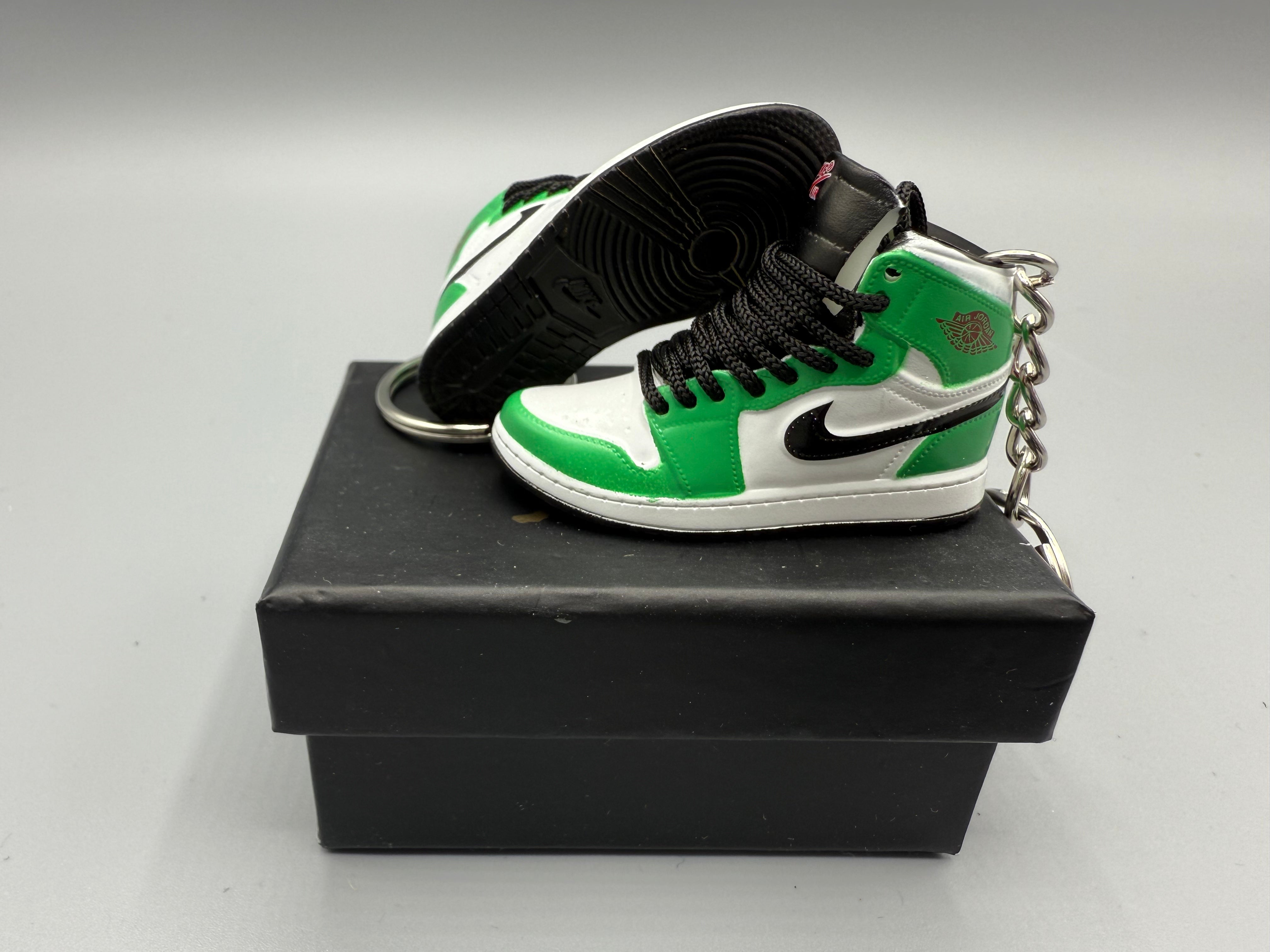 1:6 Scale Mini Sneaker – Doll Wear or Keychain - "WMN  Lucky Green"