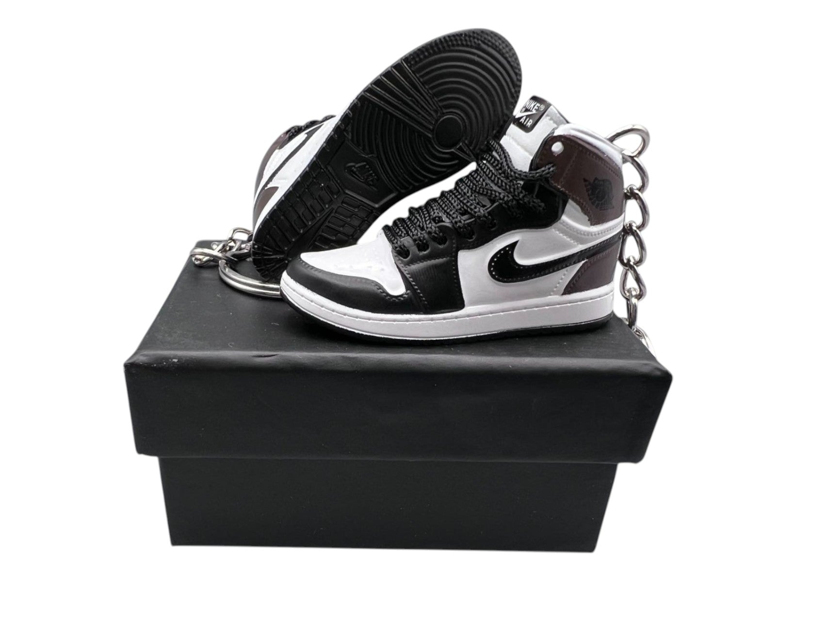 "Dark Mocha ” AJ1 3D Mini Sneakers-1/6 Scaled Shoes/ Keychains.