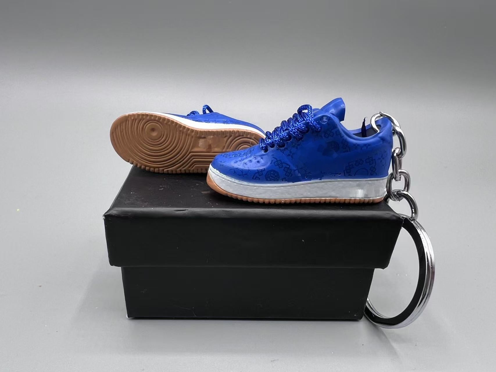 1:6 Scale Mini Sneaker – Doll Wear or Keychain - "Blue Urban Silk"