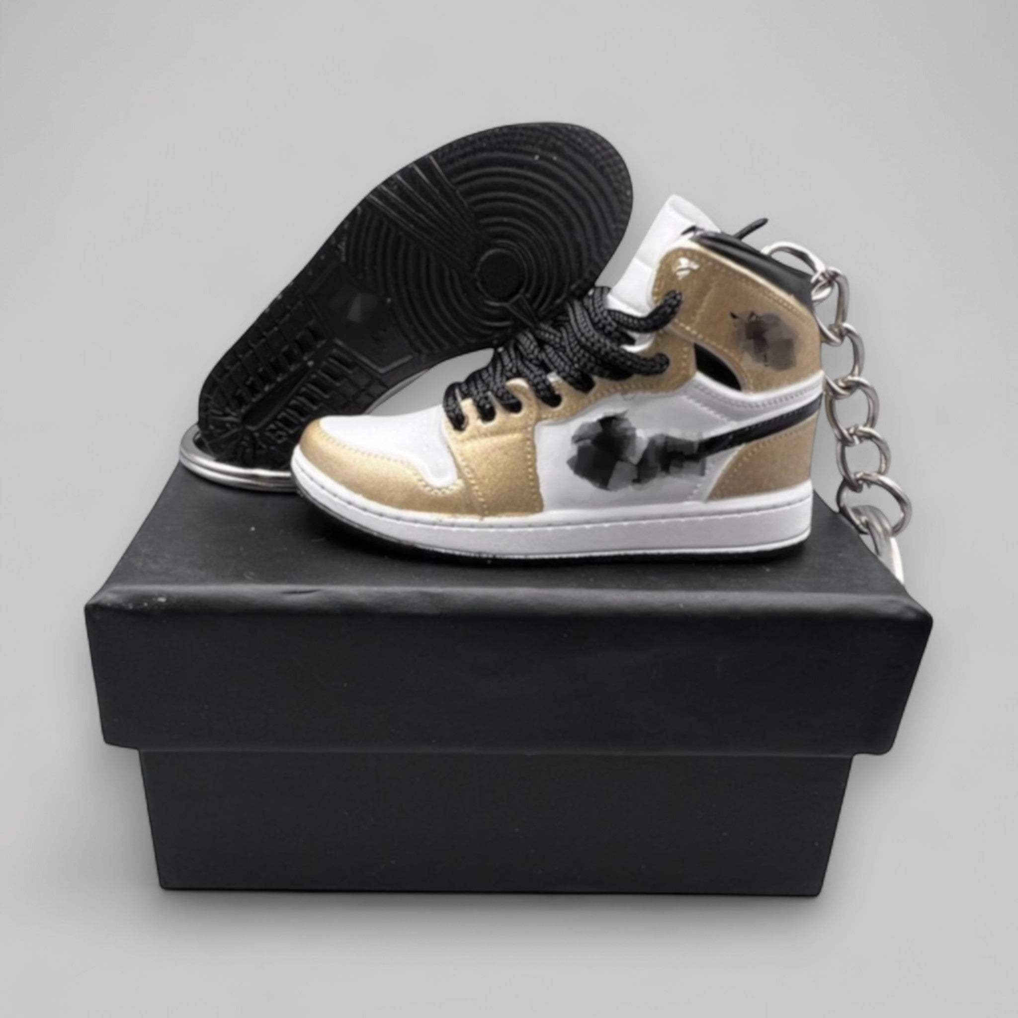 1:6 Scale Mini Sneaker – Doll Wear or Keychain - "Metallic Gold"
