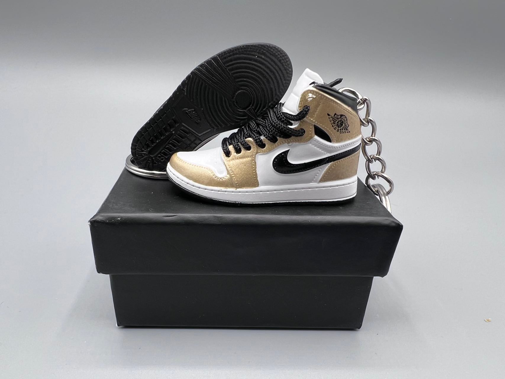 1:6 Scale Mini Sneaker – Doll Wear or Keychain - "Metallic Gold"