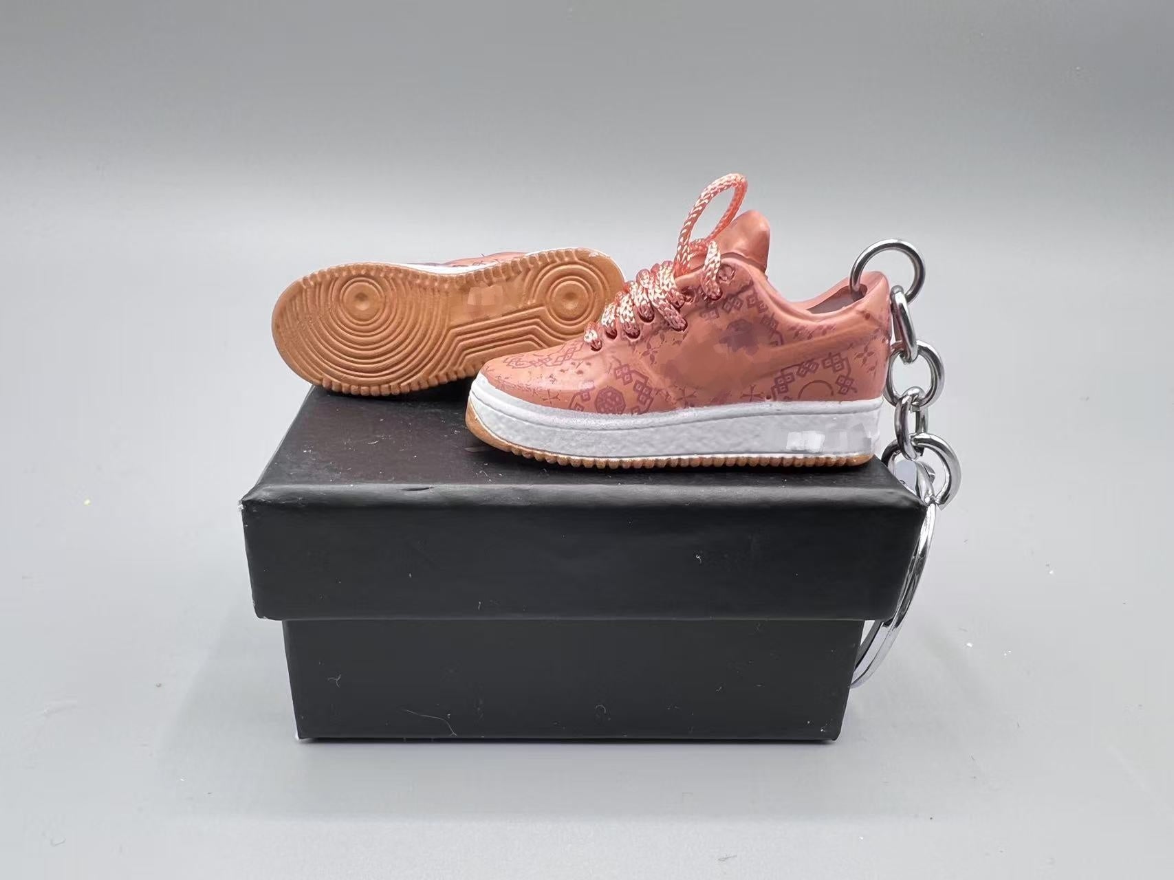 1:6 Scale Mini Sneaker – Doll Wear or Keychain - "Rose Gold Urban Silk"