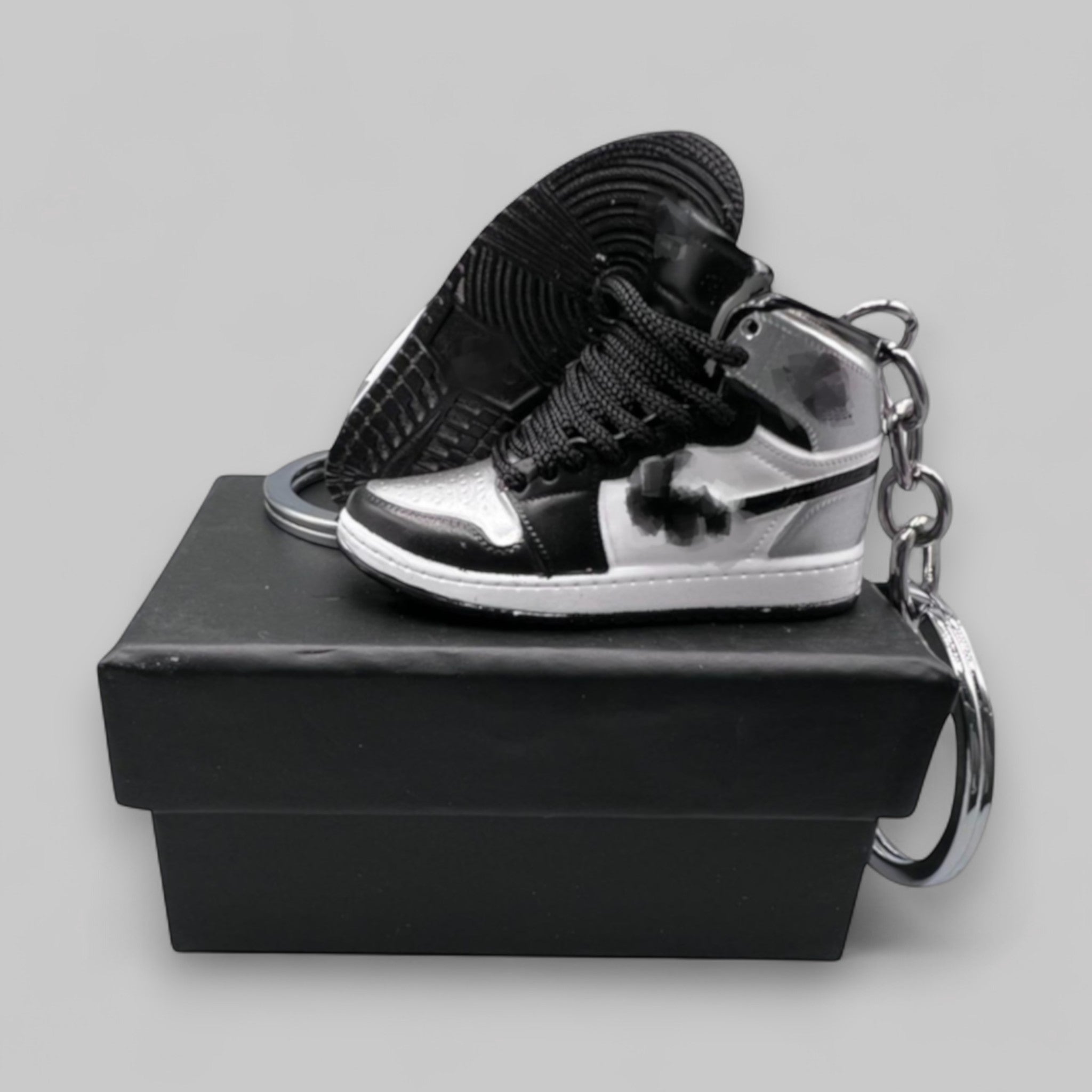 1:6 Scale Mini Sneaker – Doll Wear or Keychain - "Silver Toe"