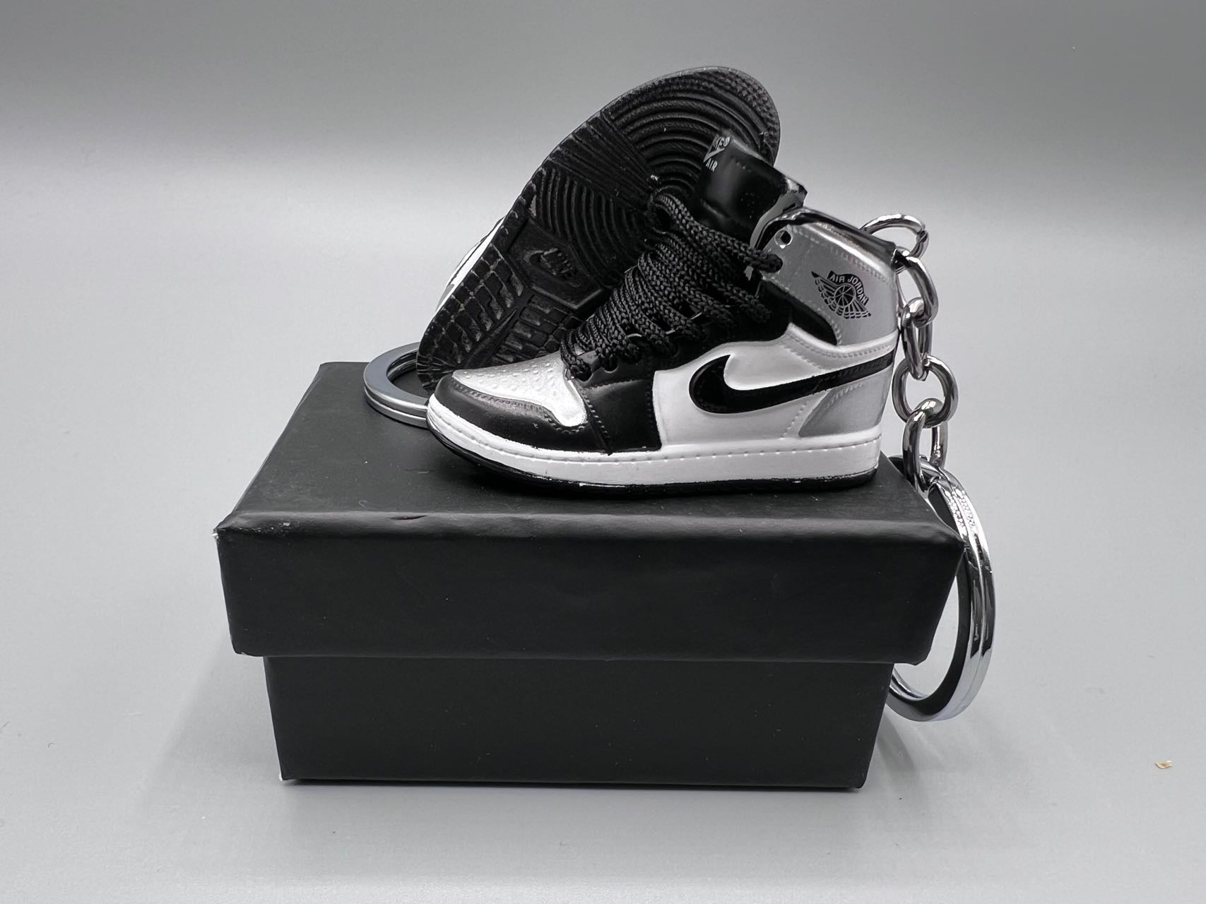 1:6 Scale Mini Sneaker – Doll Wear or Keychain - "Silver Toe"