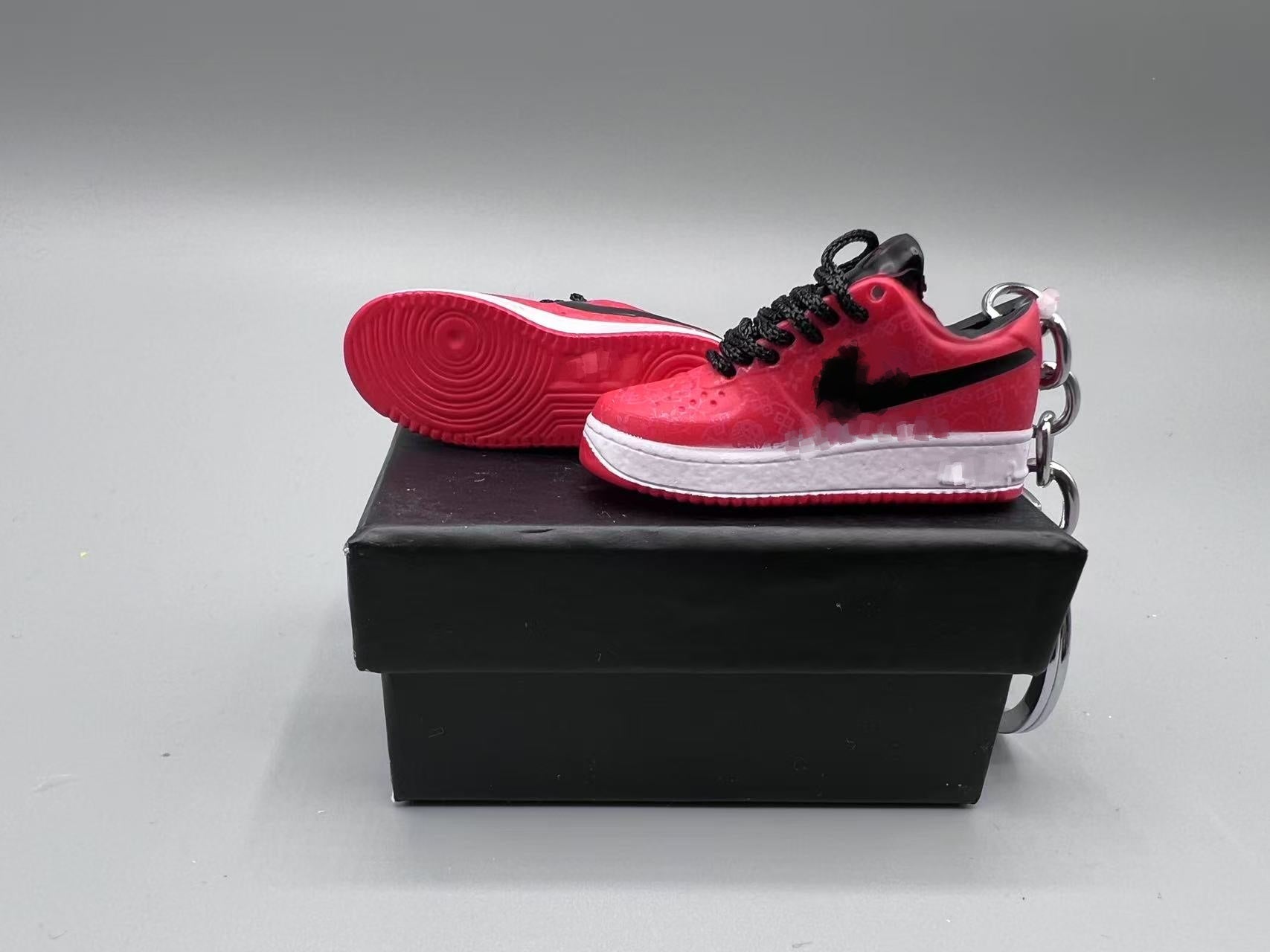 1:6 Scale Mini Sneaker – Doll Wear or Keychain - "Red Urban Silk"