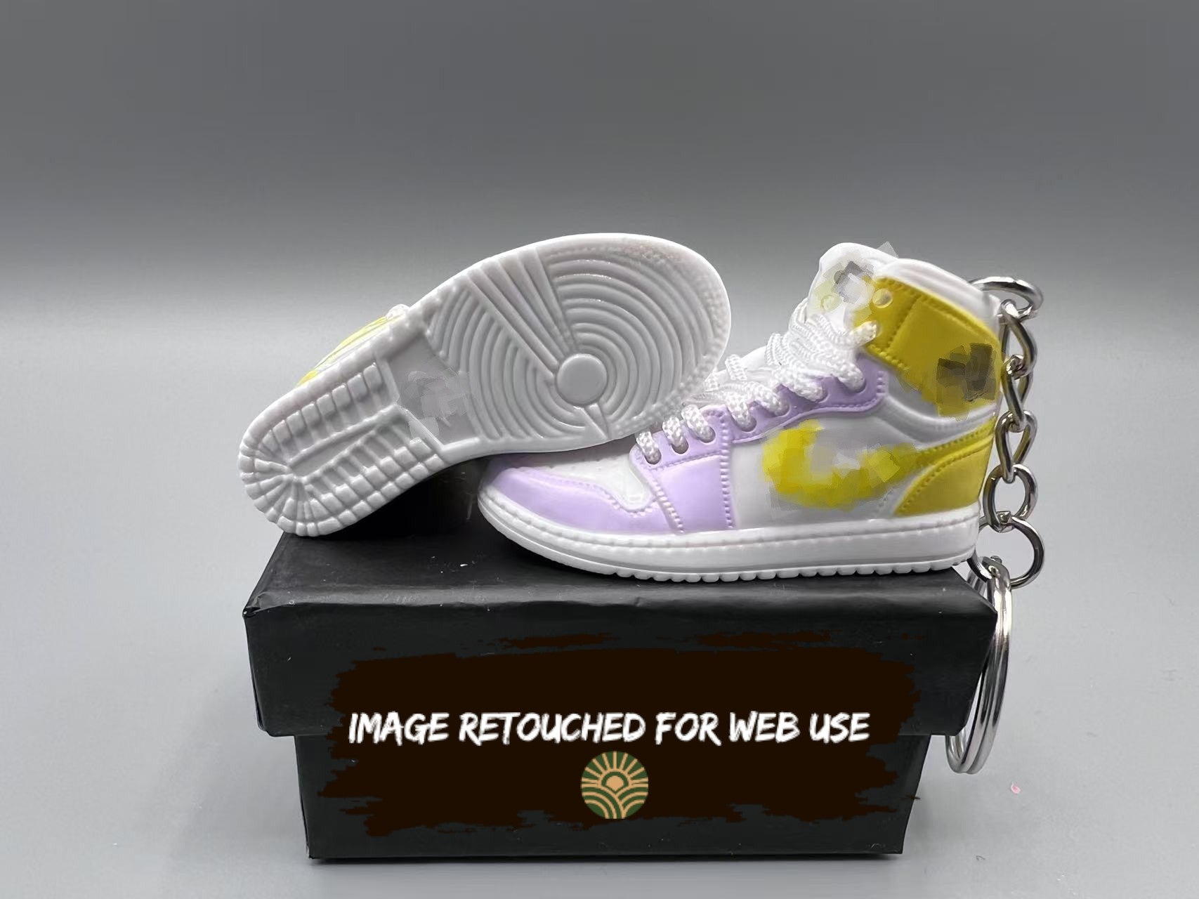 1:6 Scale Mini Sneaker – "Light Purple/Yellow"