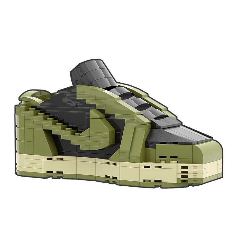"Travis Scott Olive" Inspired Air Jordan 1 Bricks / Building Blocks Set