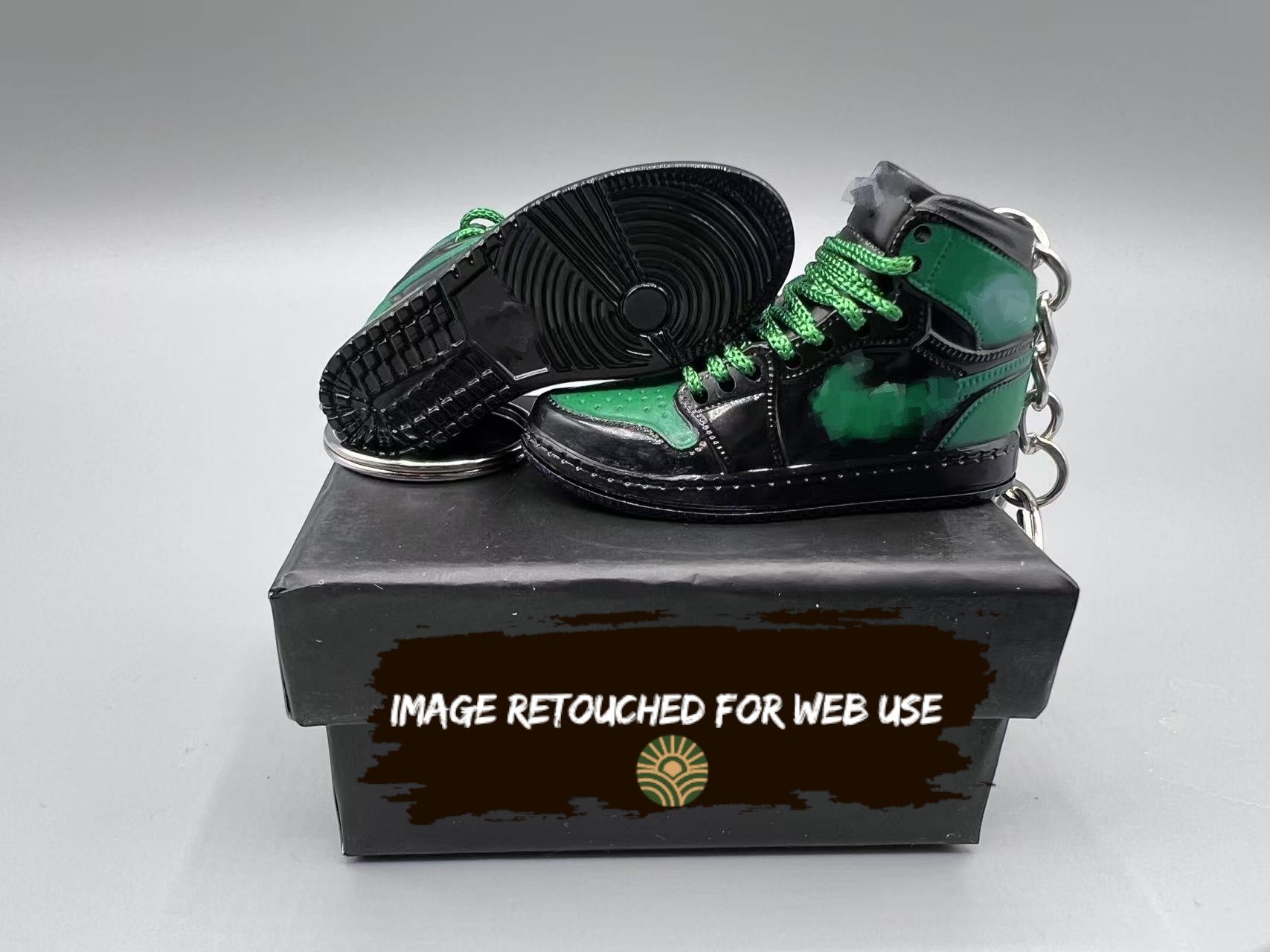 1:6 Scale Mini Sneaker – "Black/Green"