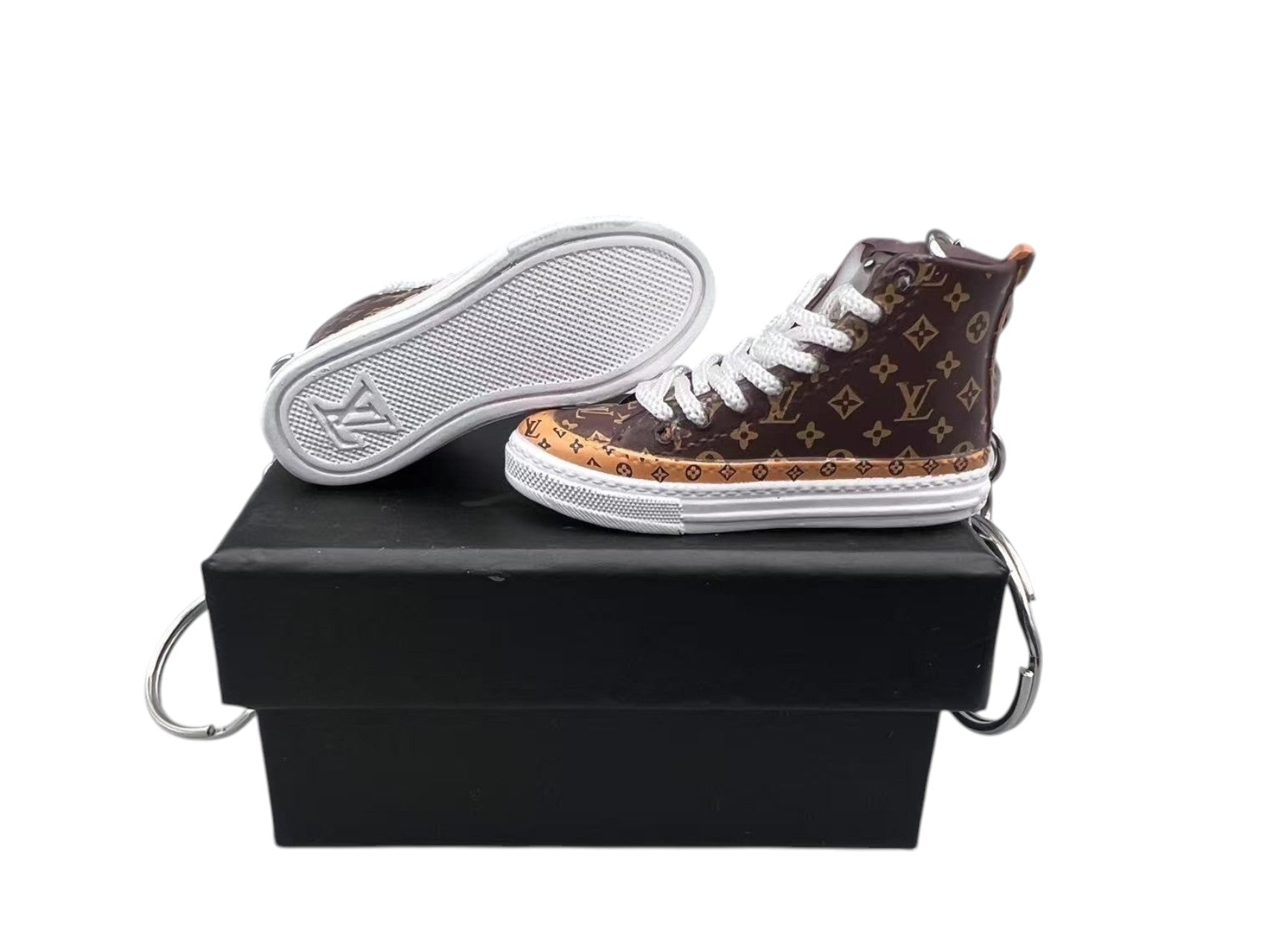 【Brown Monogram】L.V Inspired Stellar High Top Keychains image 0