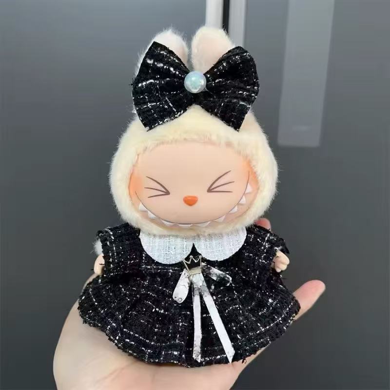 Black Ch. Dress-Popmart Labubu Clothes image 0