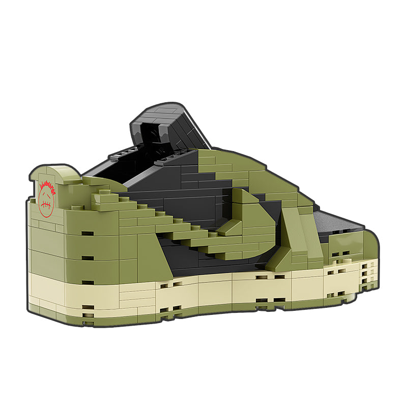 "Travis Scott Olive" Inspired Air Jordan 1 Bricks / Building Blocks Set