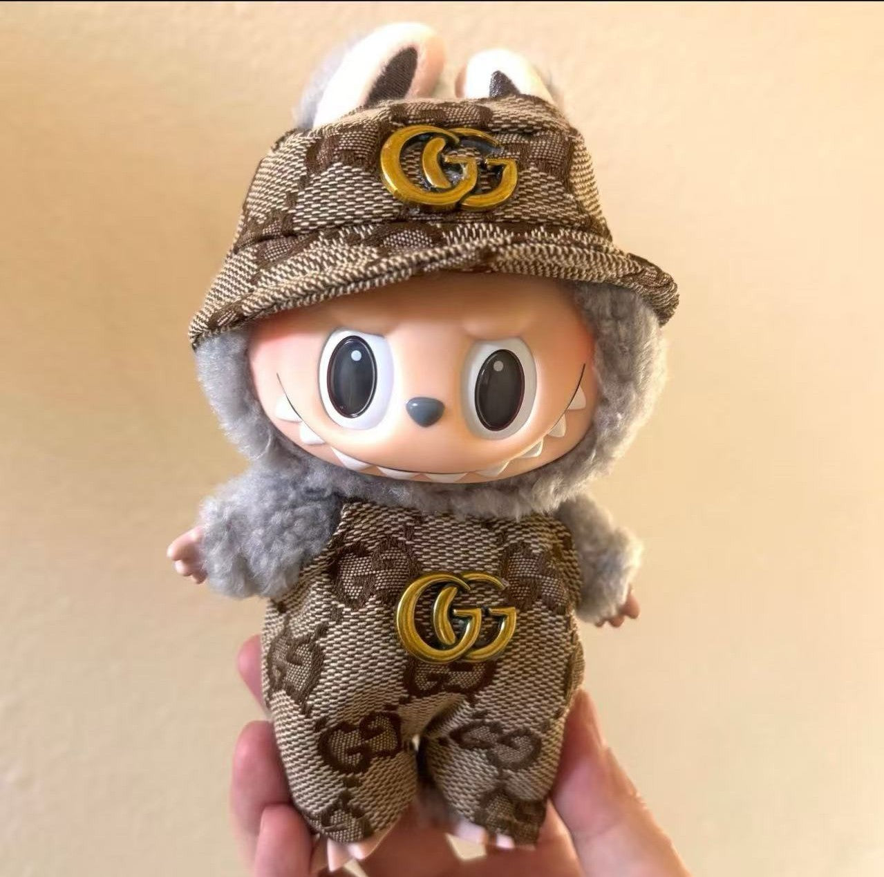 Brown Overall Outfit for Labubu