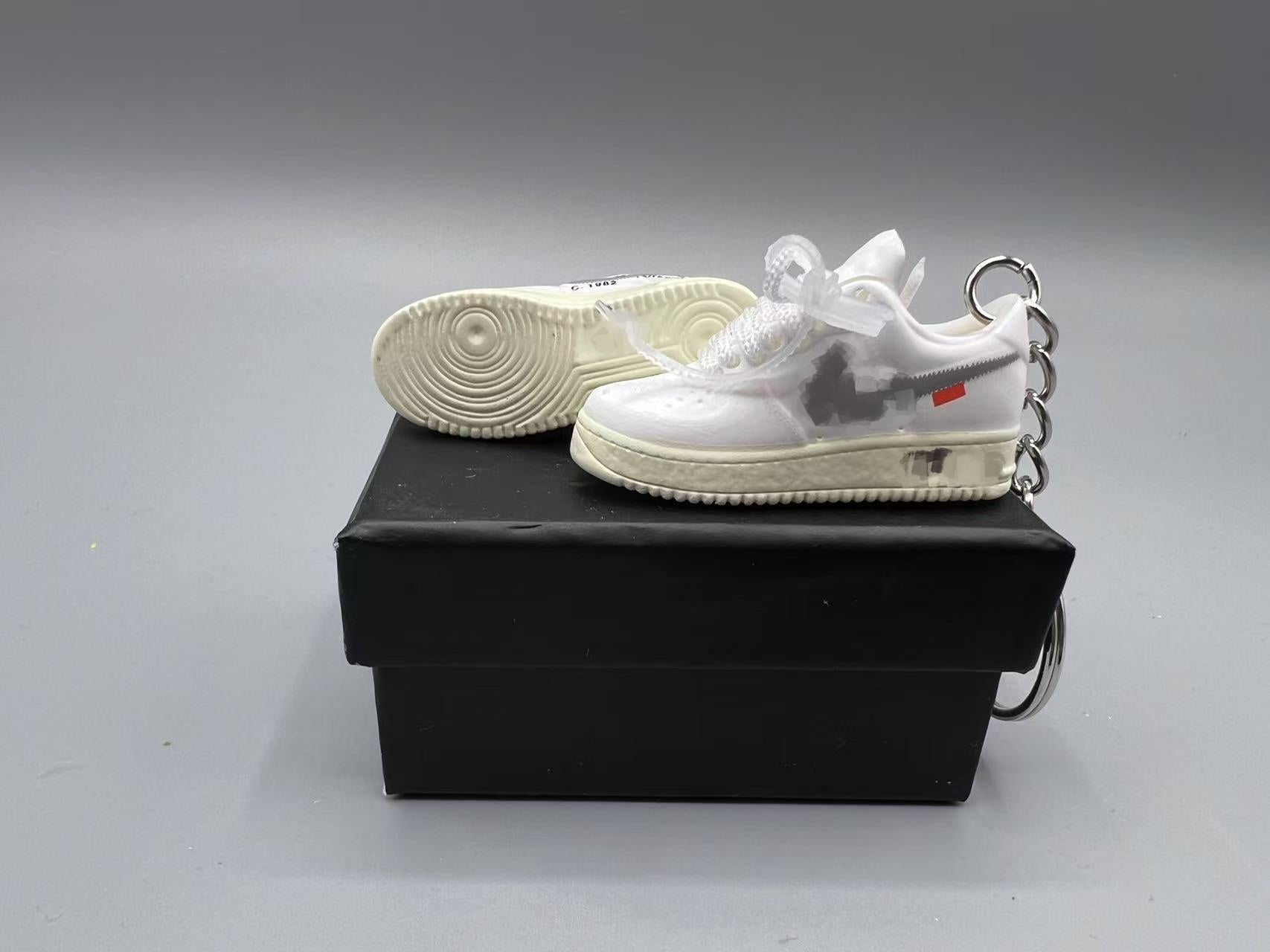 1:6 Scale Mini Sneaker – Doll Wear or Keychain - "Off-white & white tone"
