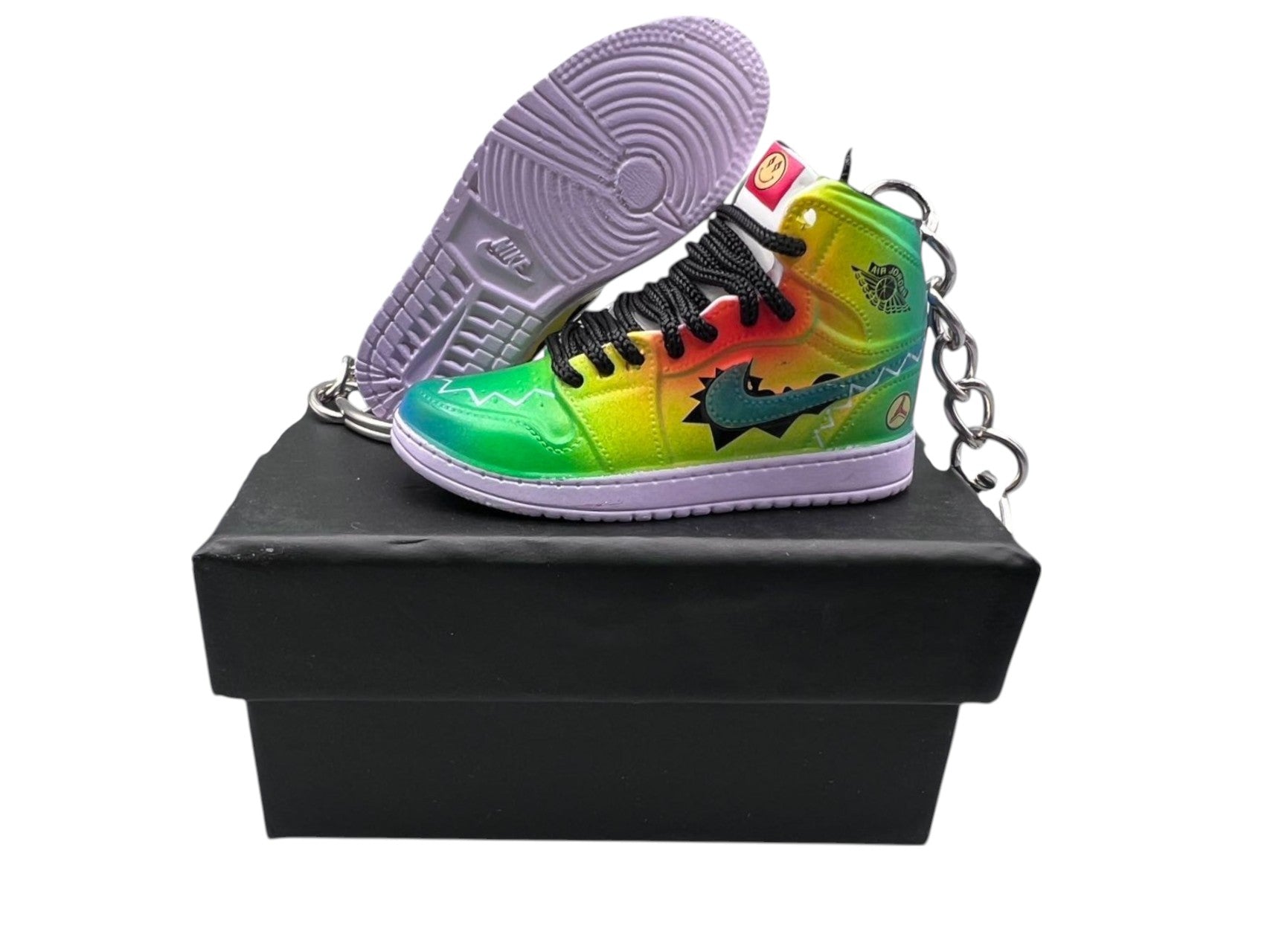 "Colores Y Vibras" AJ1 3D Mini Sneakers-1/6 Scaled Shoes/ Keychains.